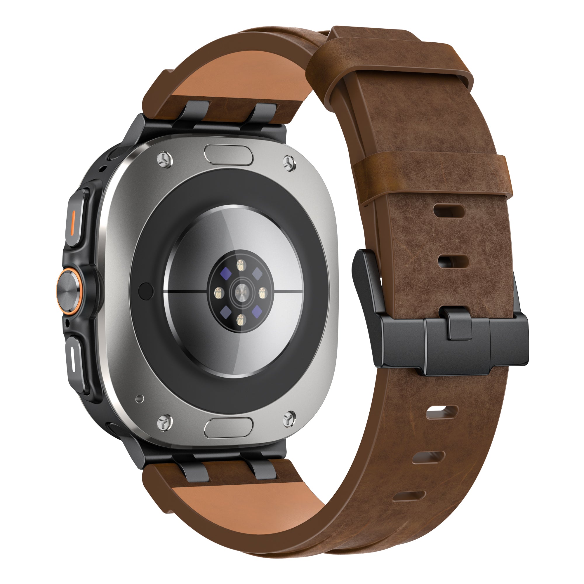 Samsung Galaxy Watch Ultra 2 solide lederen band (donkerbruin)