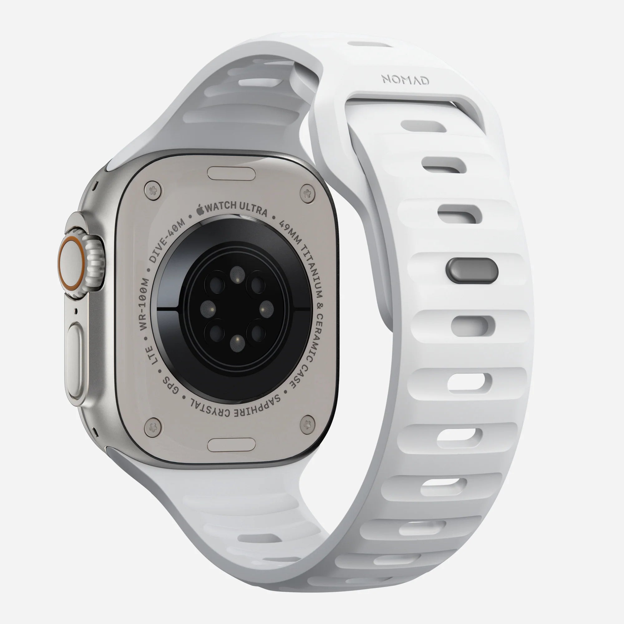 Nomad Sport Apple Watch siliconen bandje (wit)