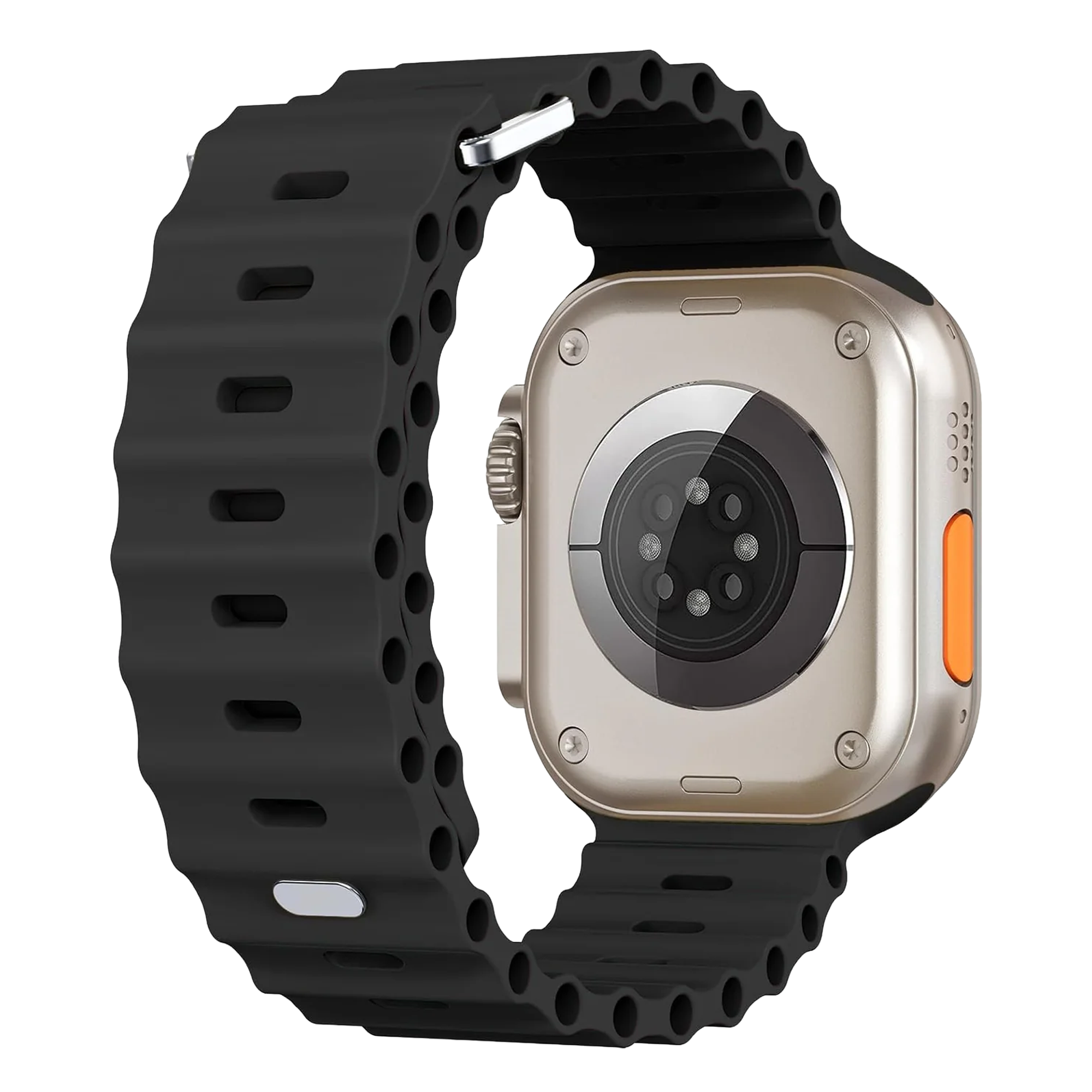 Apple Watch Ultra Ocean bandje met druksluiting (zwart)