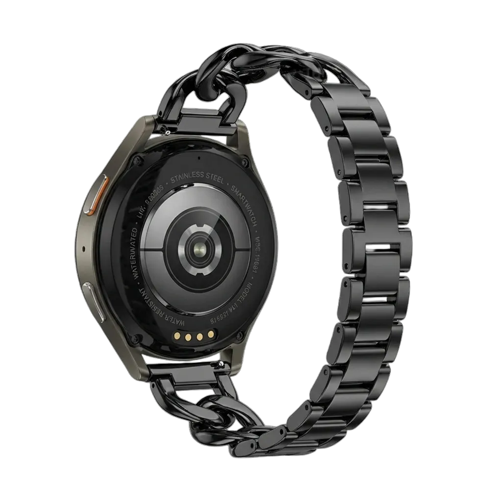Huawei Watch GT 3 Pro 43mm steel chain band (zwart)
