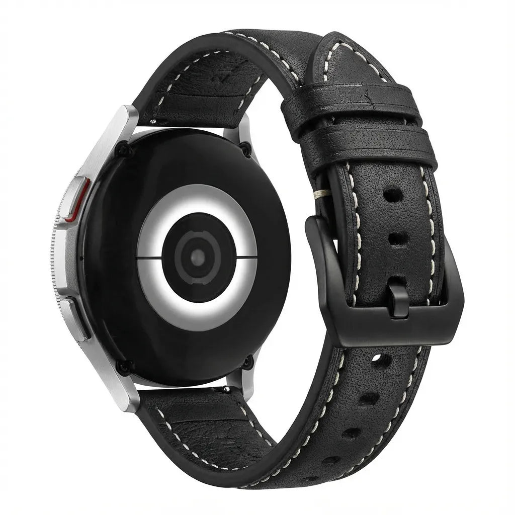 TicWatch Pro 5 Enduro leren bandje (zwart)