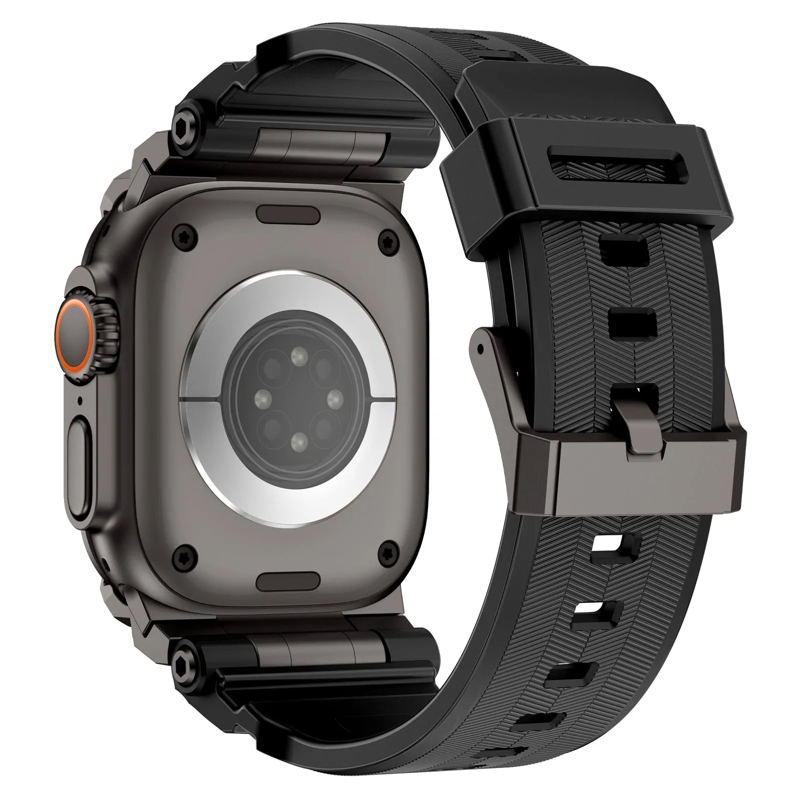 Apple Watch 'Four Claw' siliconen band (zwart)