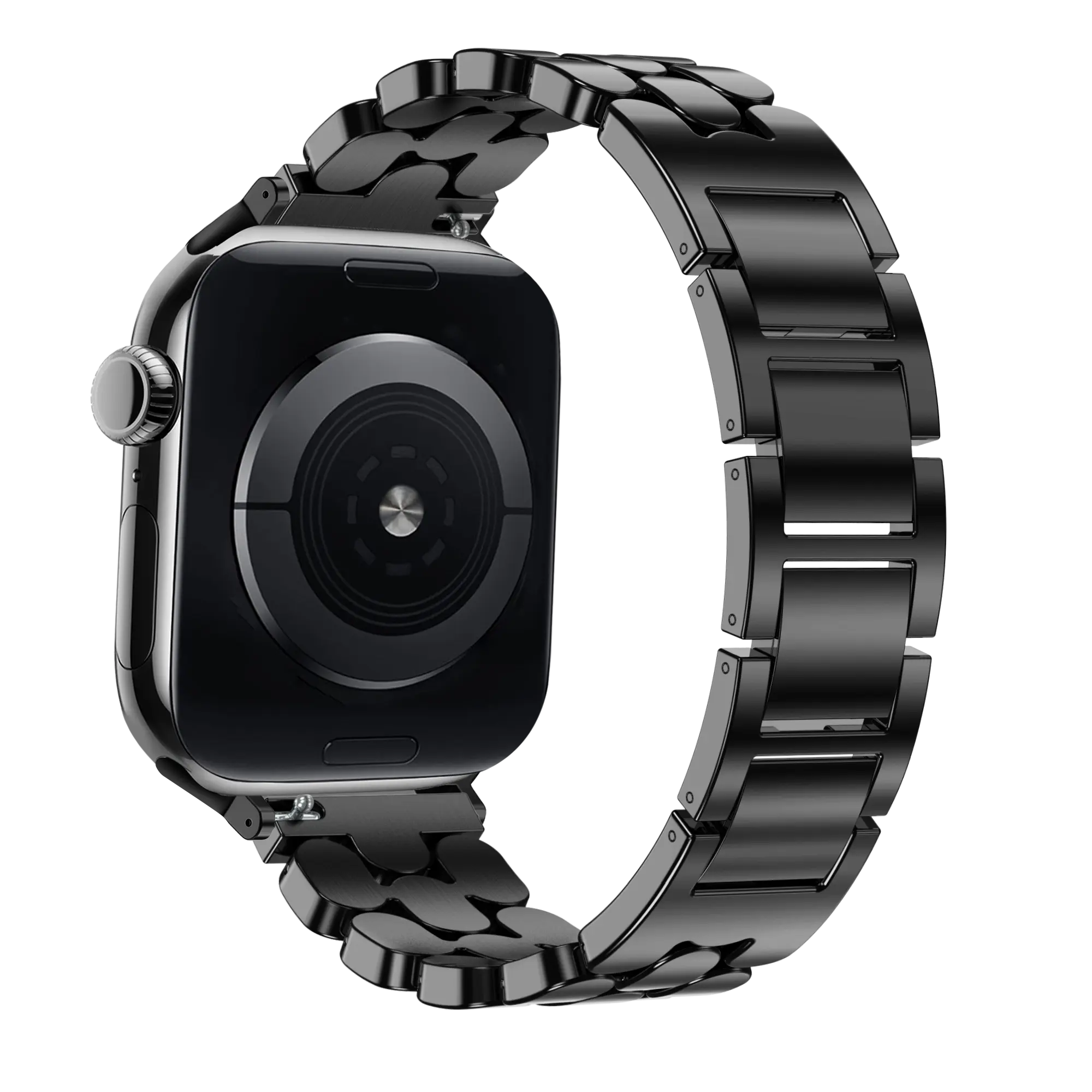 Bandz Apple Watch stalen band 'Oval' (zwart)