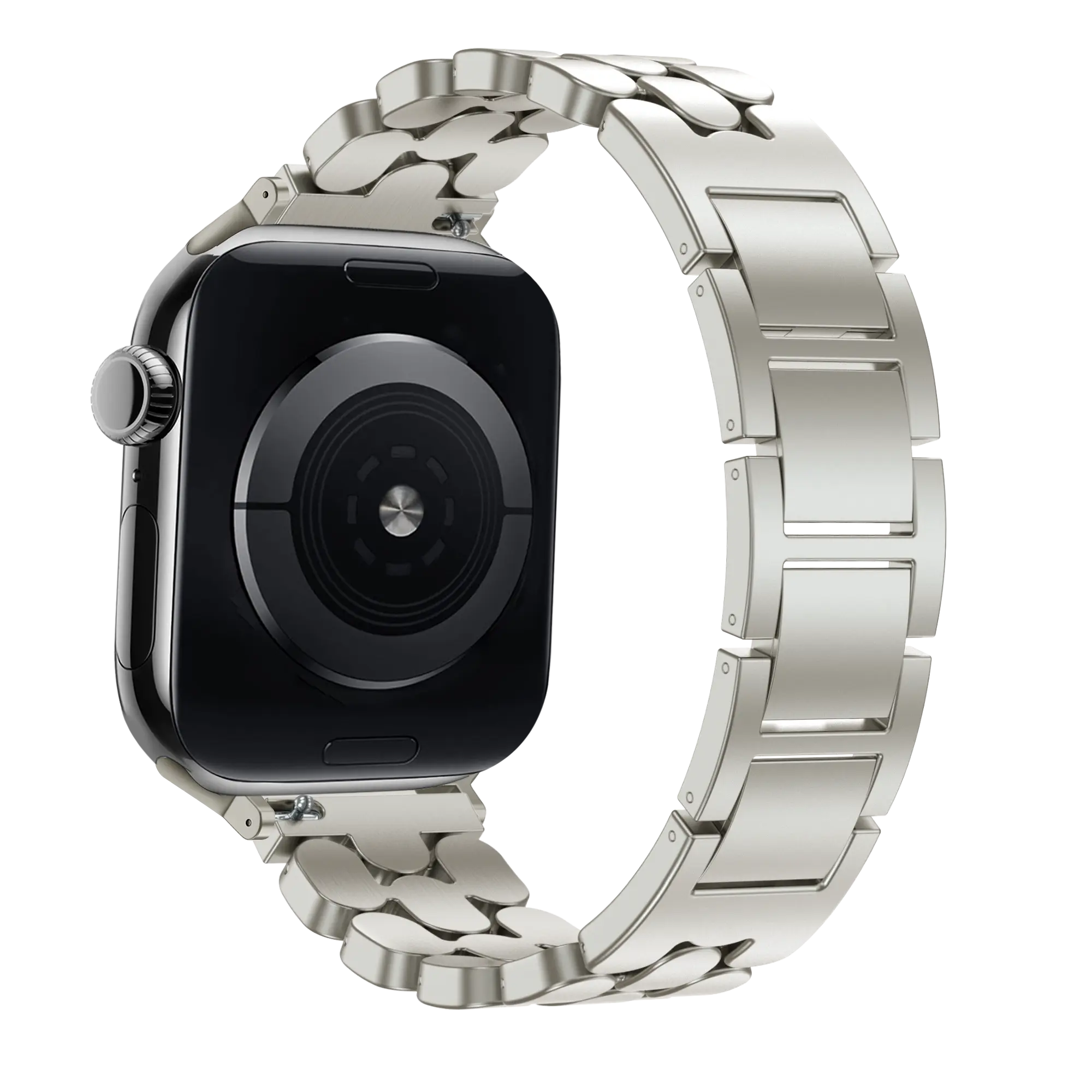 Bandz Apple Watch stalen band 'Oval' (sterrenlicht)