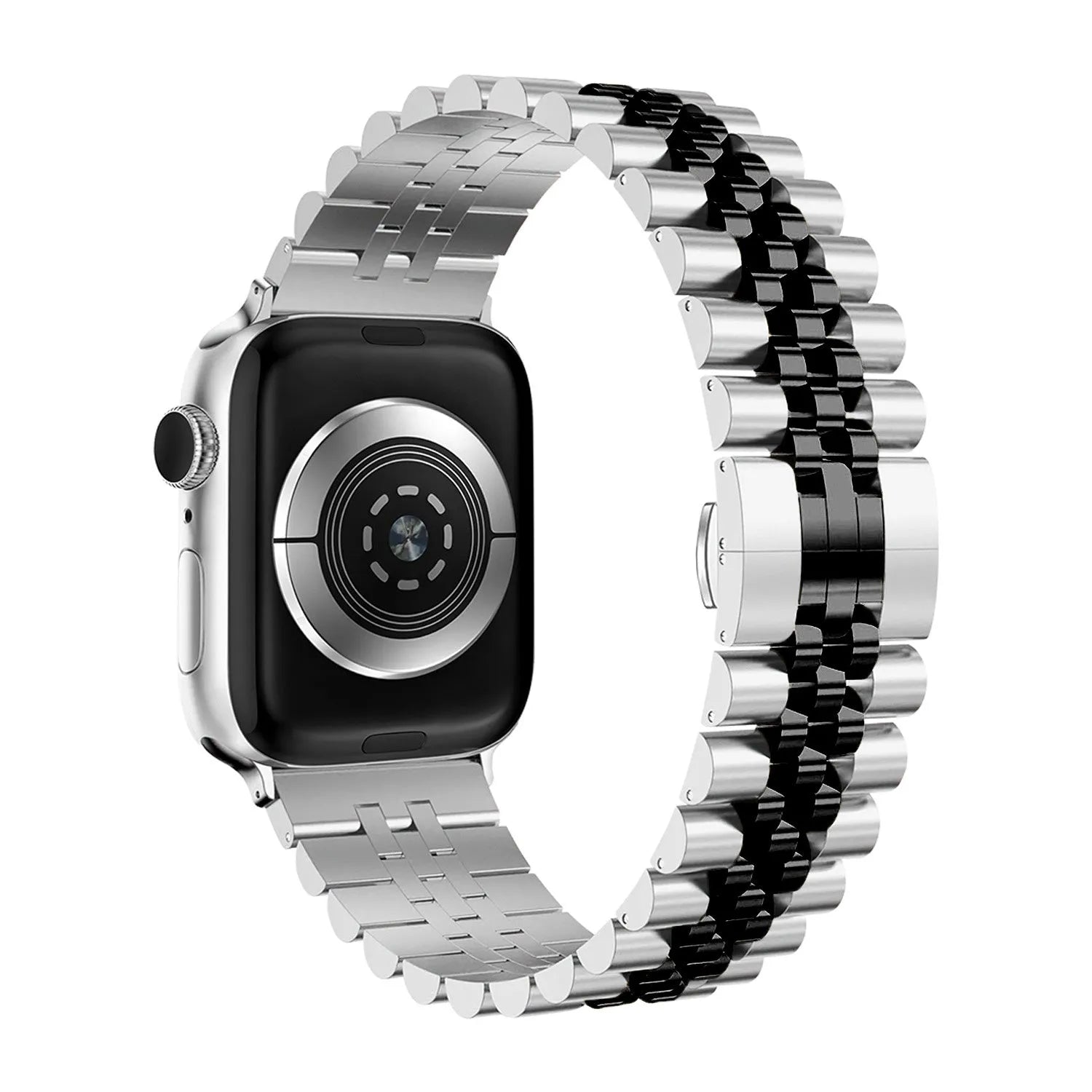 Apple Watch Jubilee stalen band (zilver/zwart)