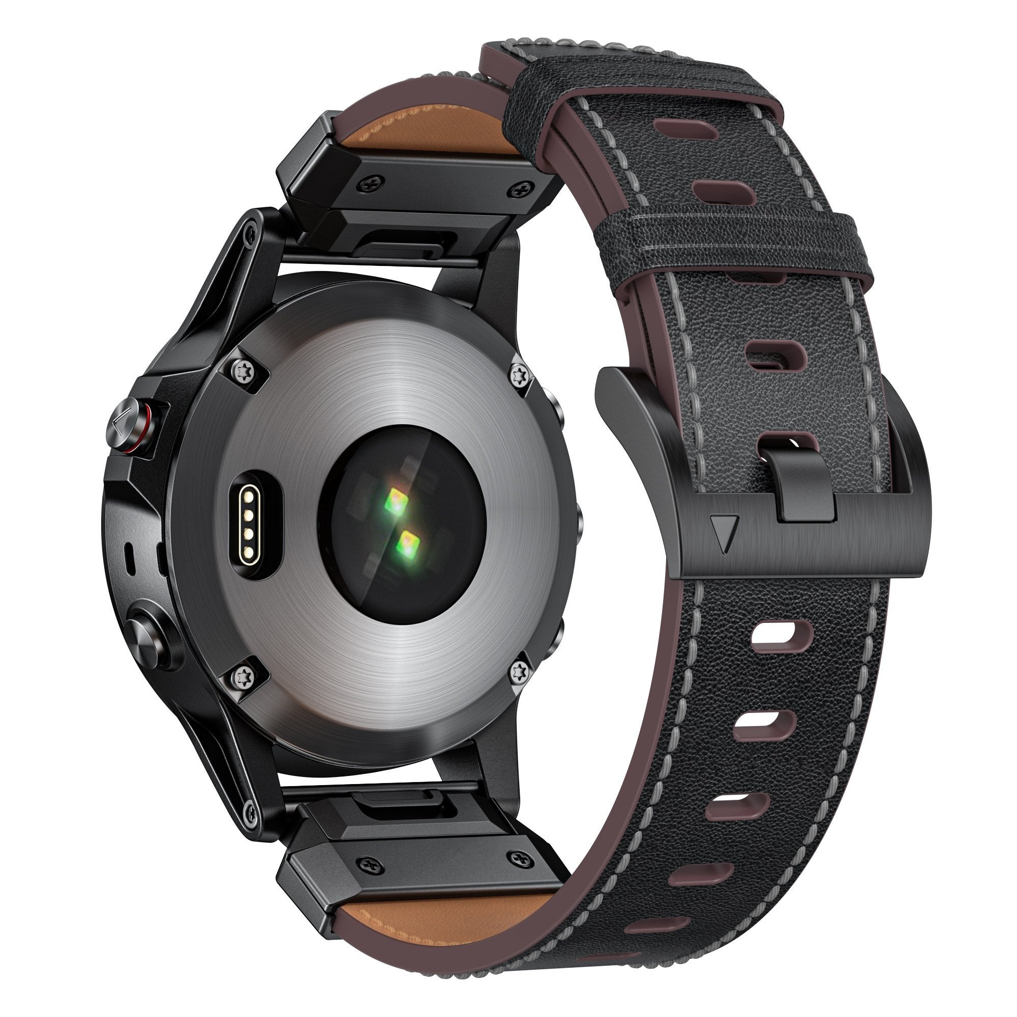 Garmin Approach S70 - 47mm genuine leren bandje (zwart)