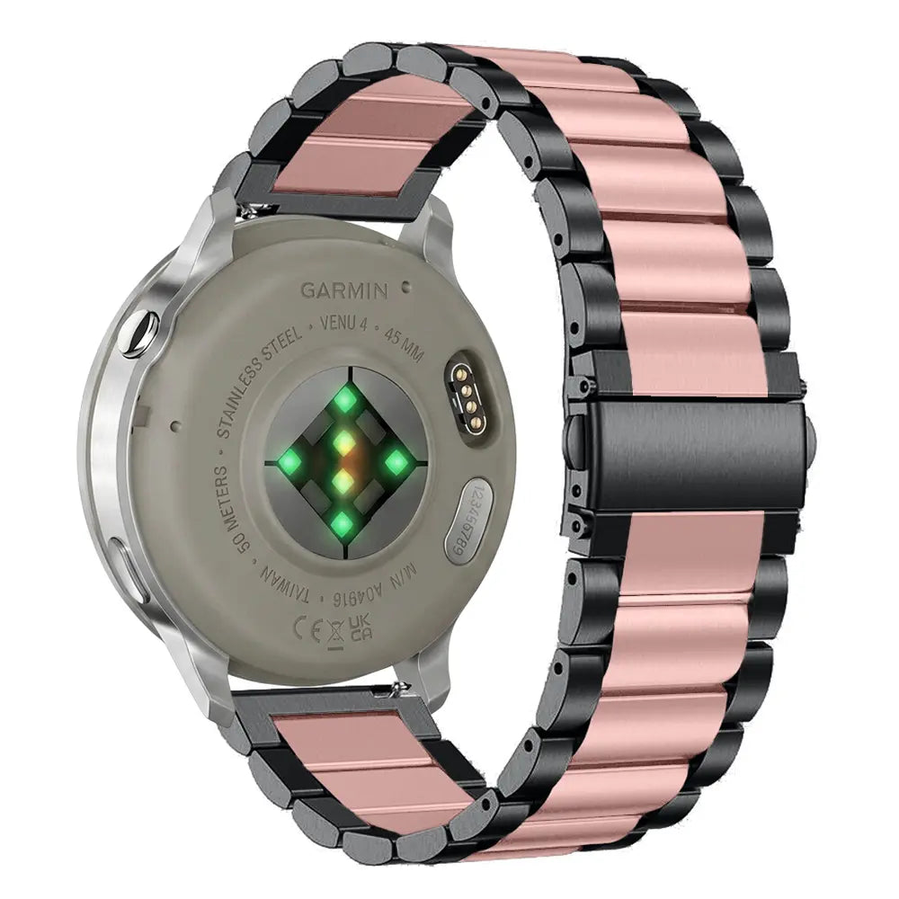 Garmin Forerunner 170 stalen band (zwart/roze)