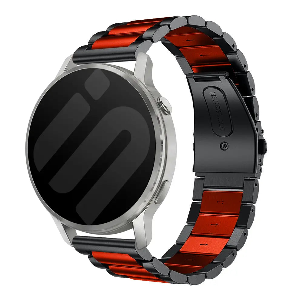 Garmin Forerunner 170 stalen band (zwart/rood)