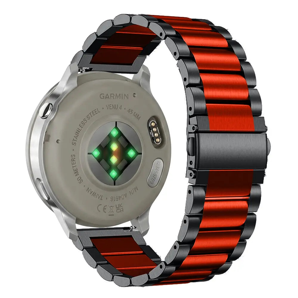 Garmin Forerunner 170 stalen band (zwart/rood)