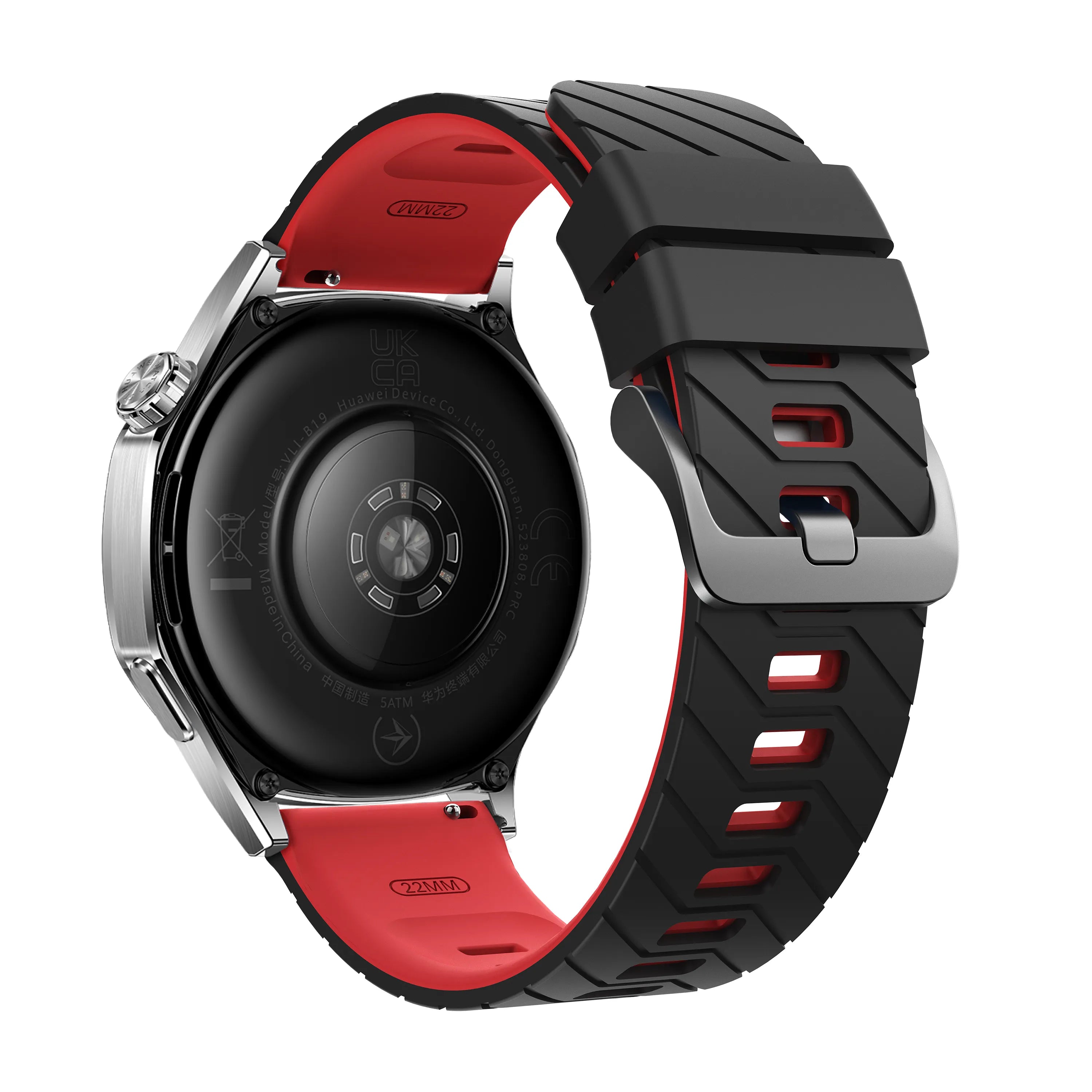 Huawei Watch GT 5 - 46mm twill sport band (zwart/rood)