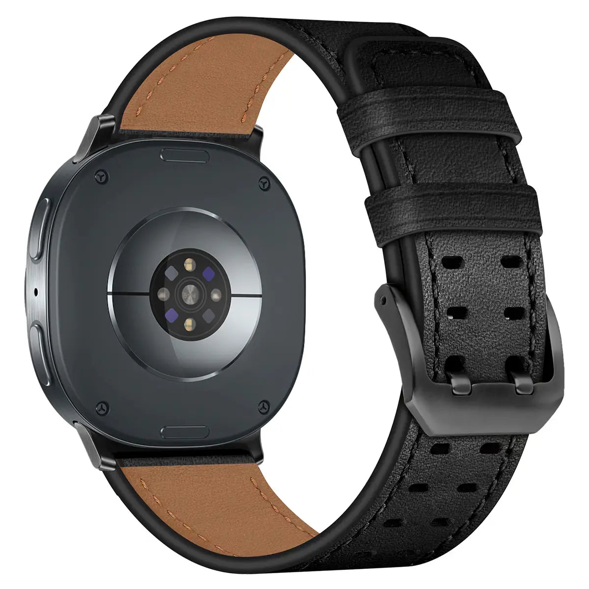 Samsung Galaxy Watch 8 - 44mm double pin leren band (zwart)
