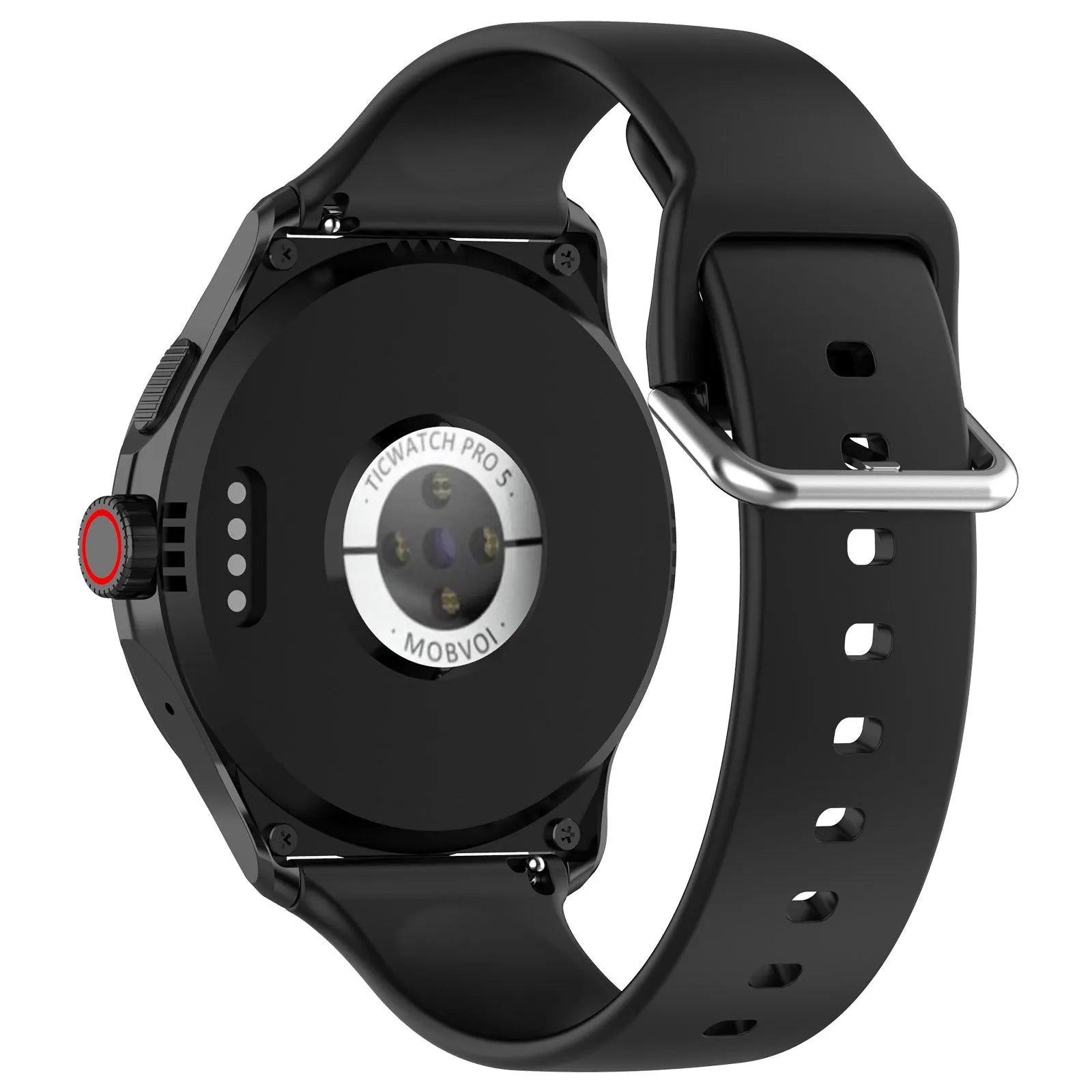 TicWatch Pro 5 Enduro siliconen gesp band (zwart)