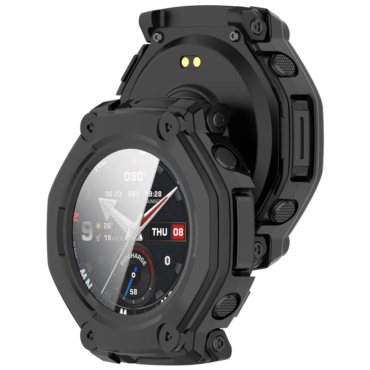 Amazfit T-Rex 3 Pro - 44mm PC case met glas (zwart)