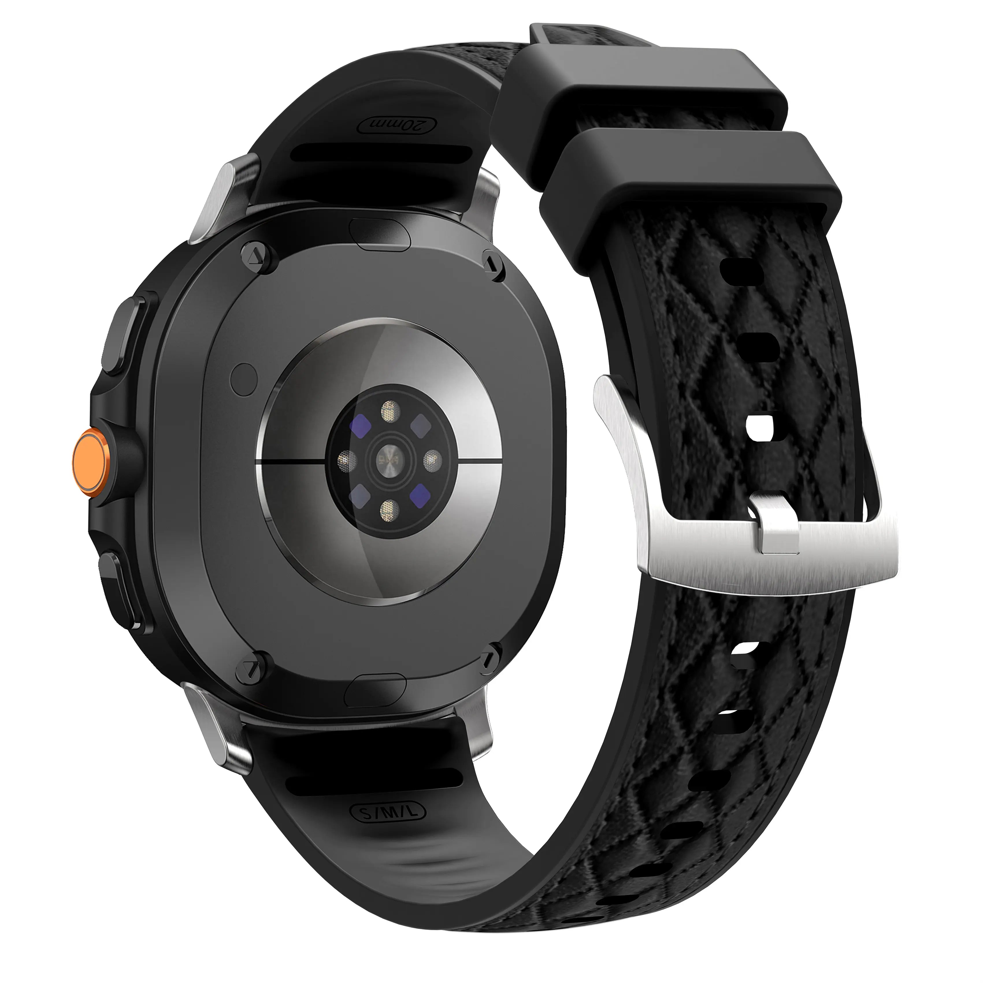 Samsung Galaxy Watch 9 - 40mm diamond hybrid leren band (zwart)