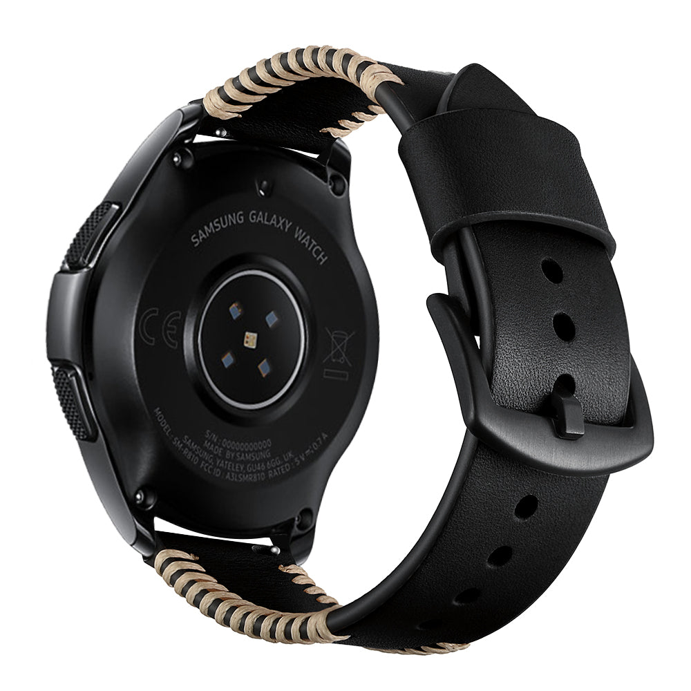 Polar Ignite 2 Stitched leren band (zwart)