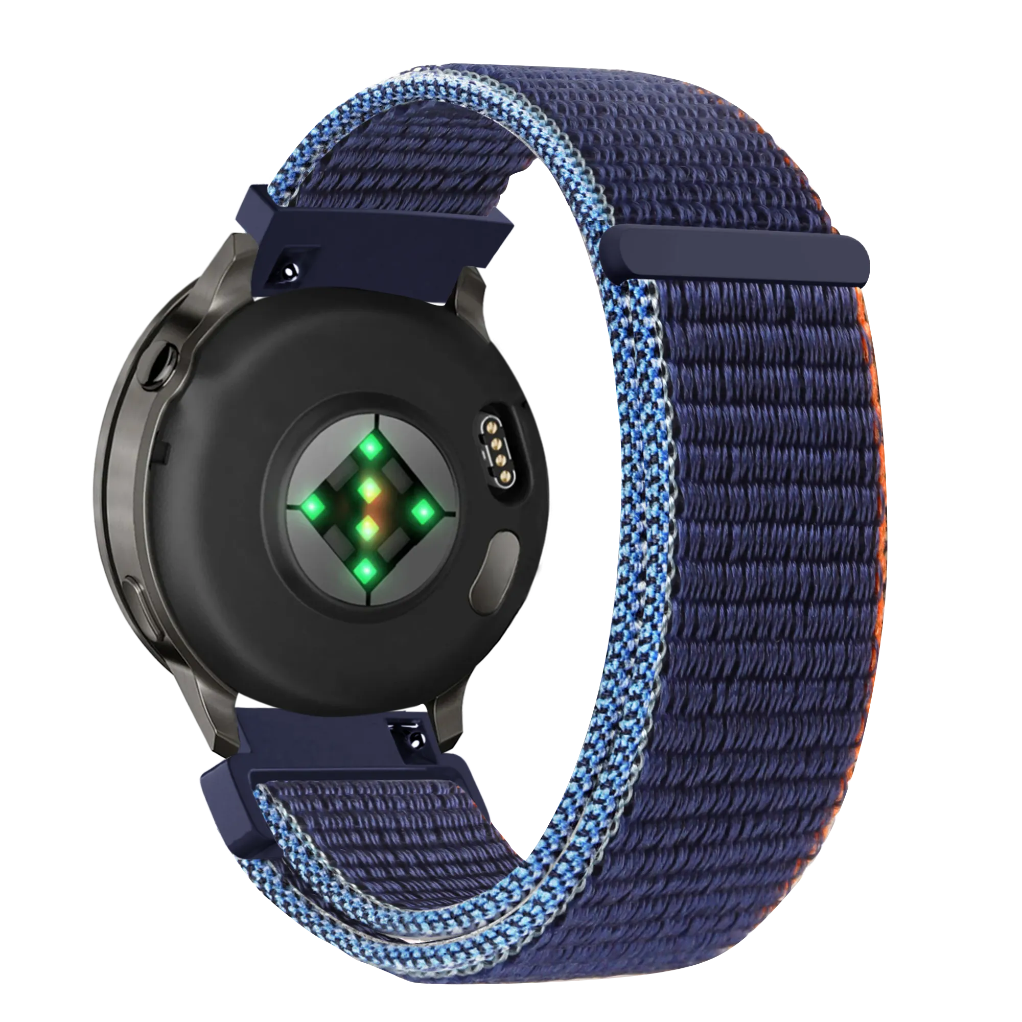 Bandz Garmin Forerunner 265s nylon loop band (donkerblauw mix)