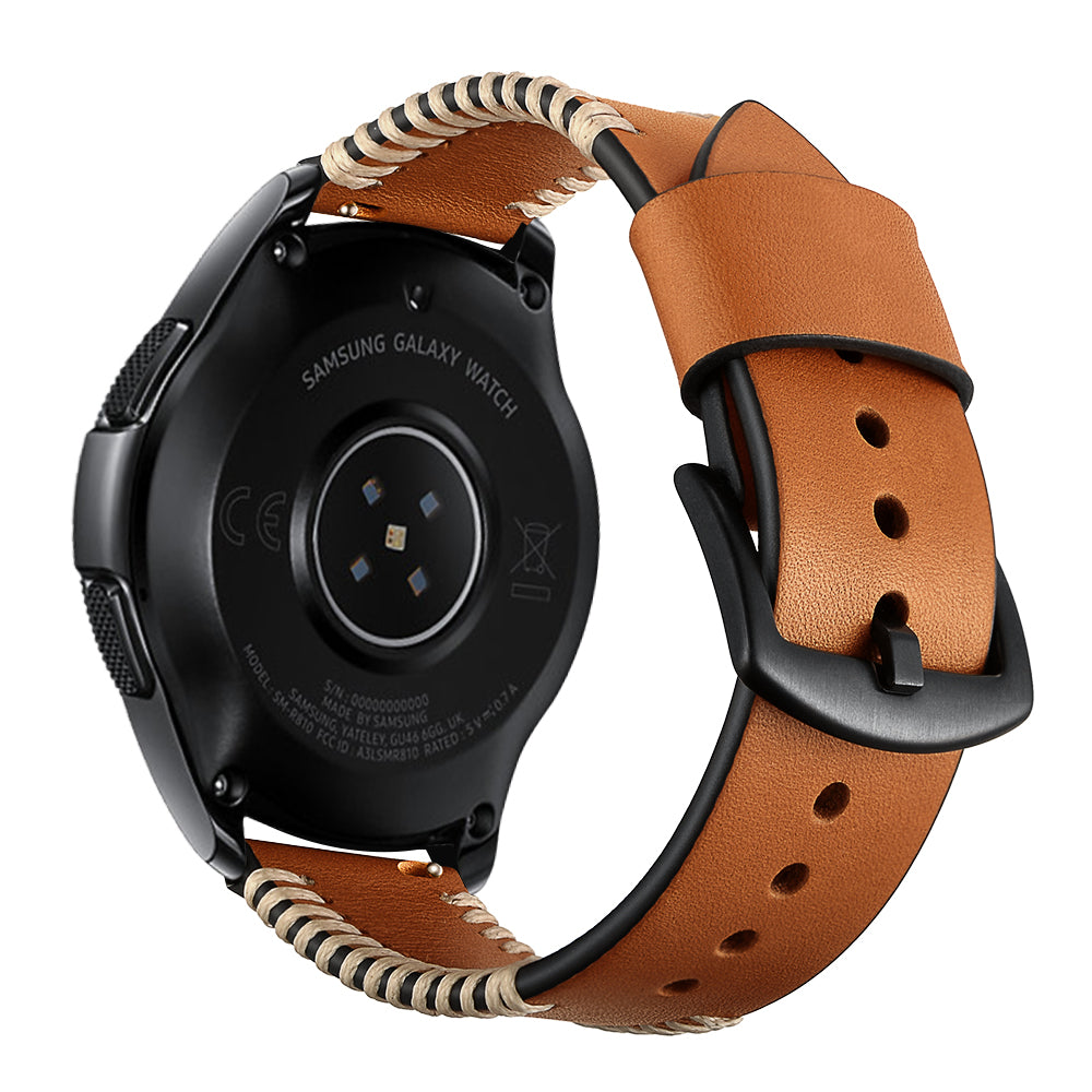 Samsung Galaxy Watch 6 - 40mm Stitched leren band (bruin)