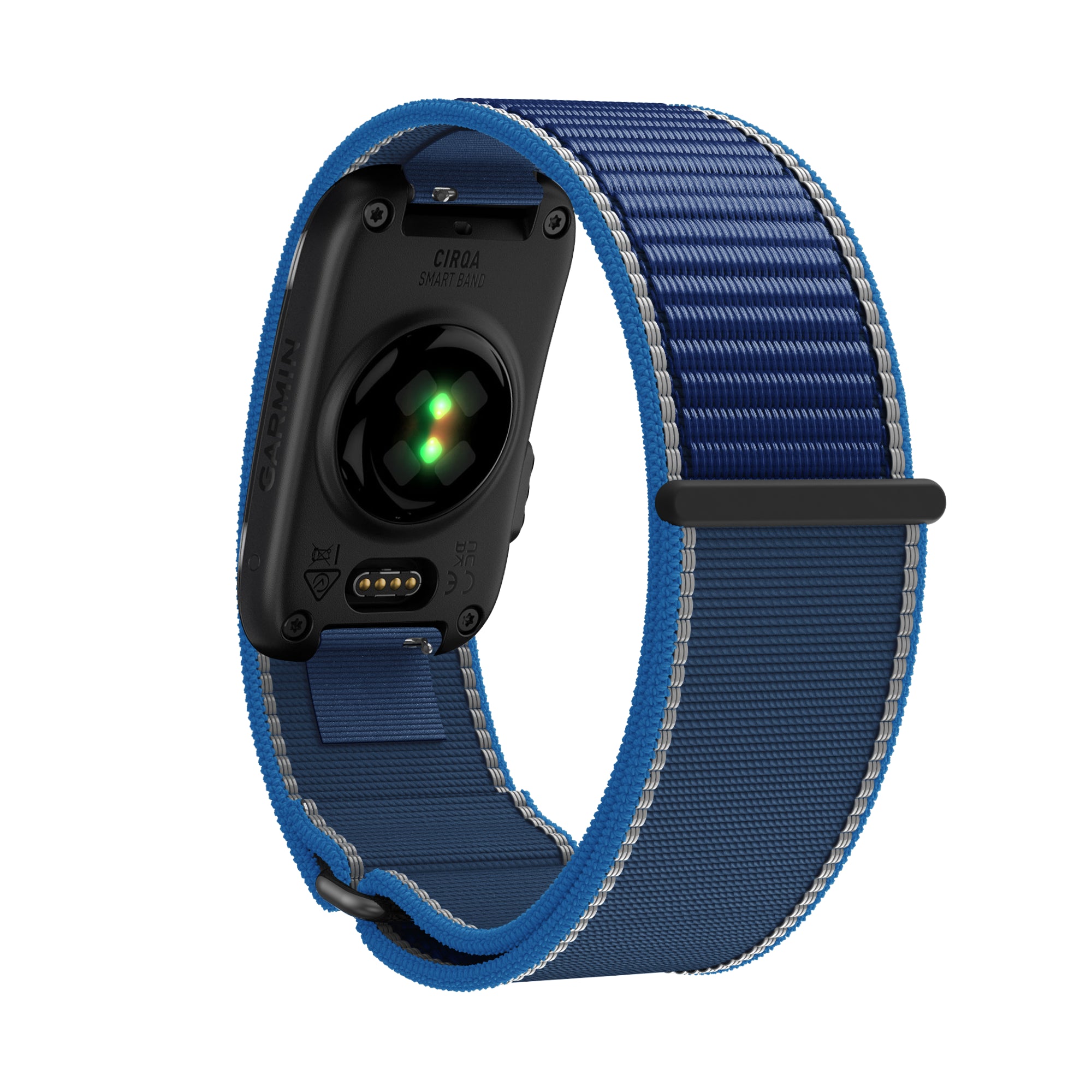 Bandz Garmin Cirqa nylon band 'Classic' (duo blauw)