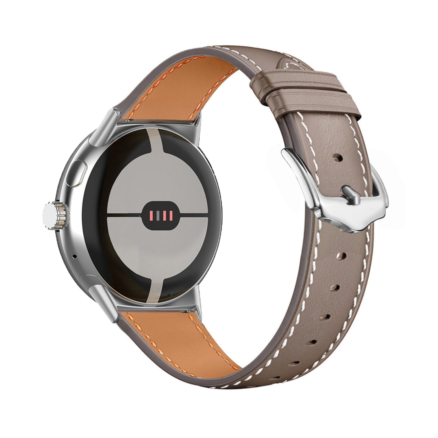 Google Pixel Watch 4 - 45mm modern leren band (coco)