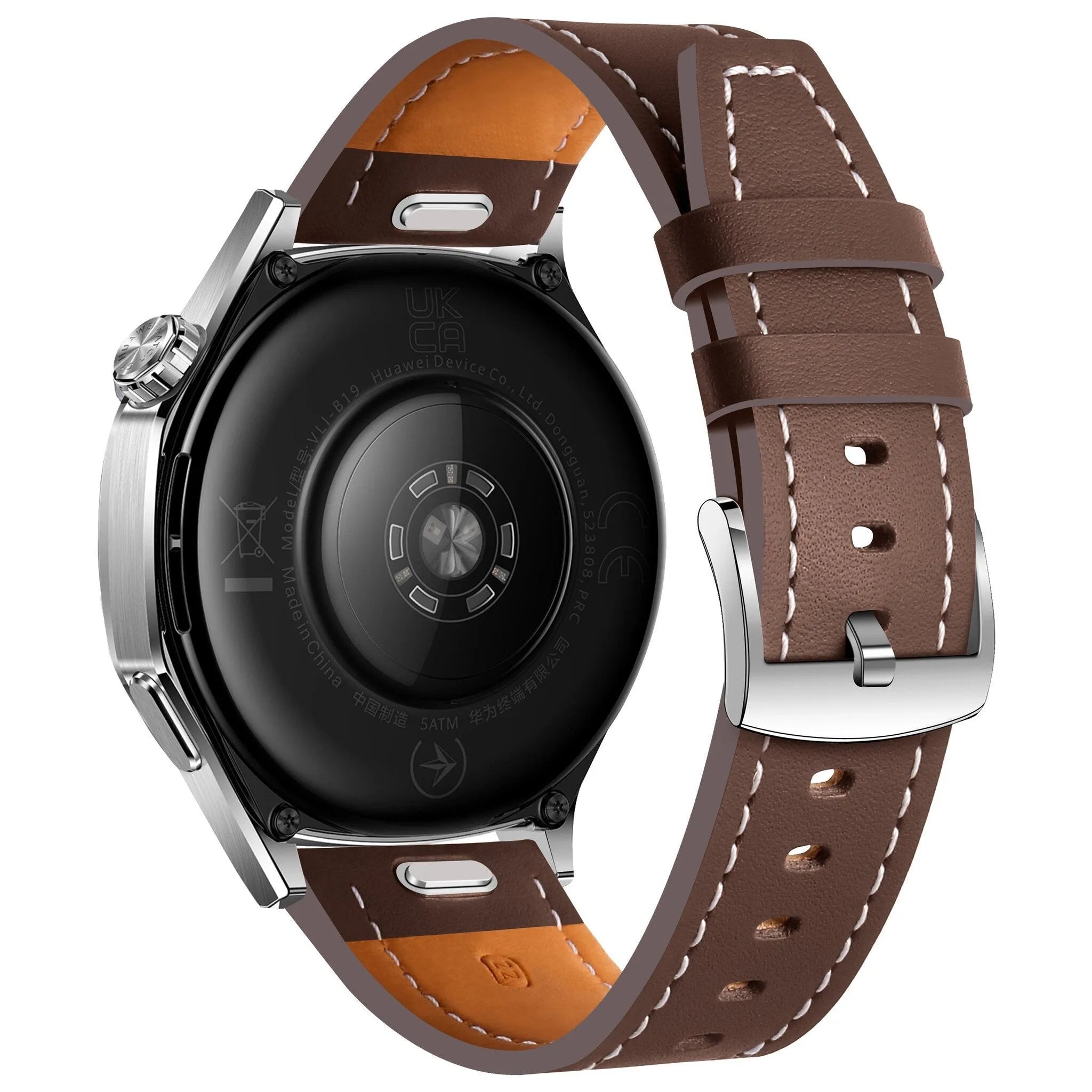 OnePlus Watch 'one push' leren bandje (donkerbruin)