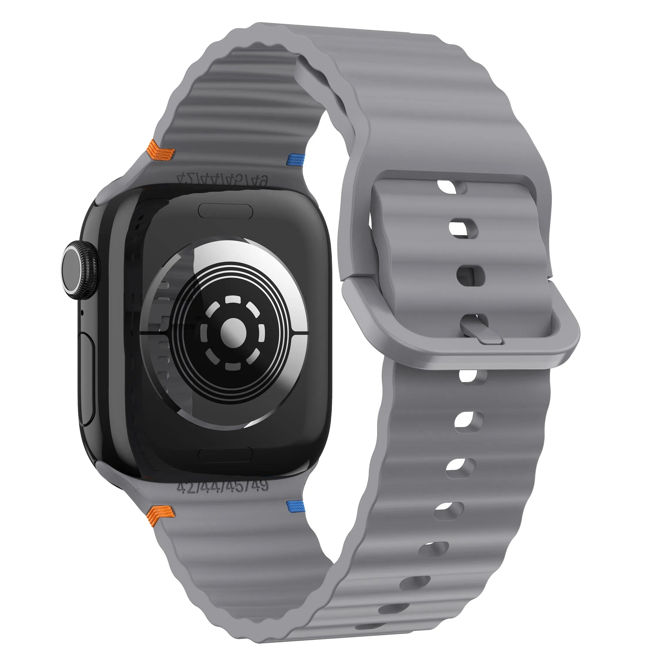 Apple Watch Wave siliconen bandje (donkergrijs)