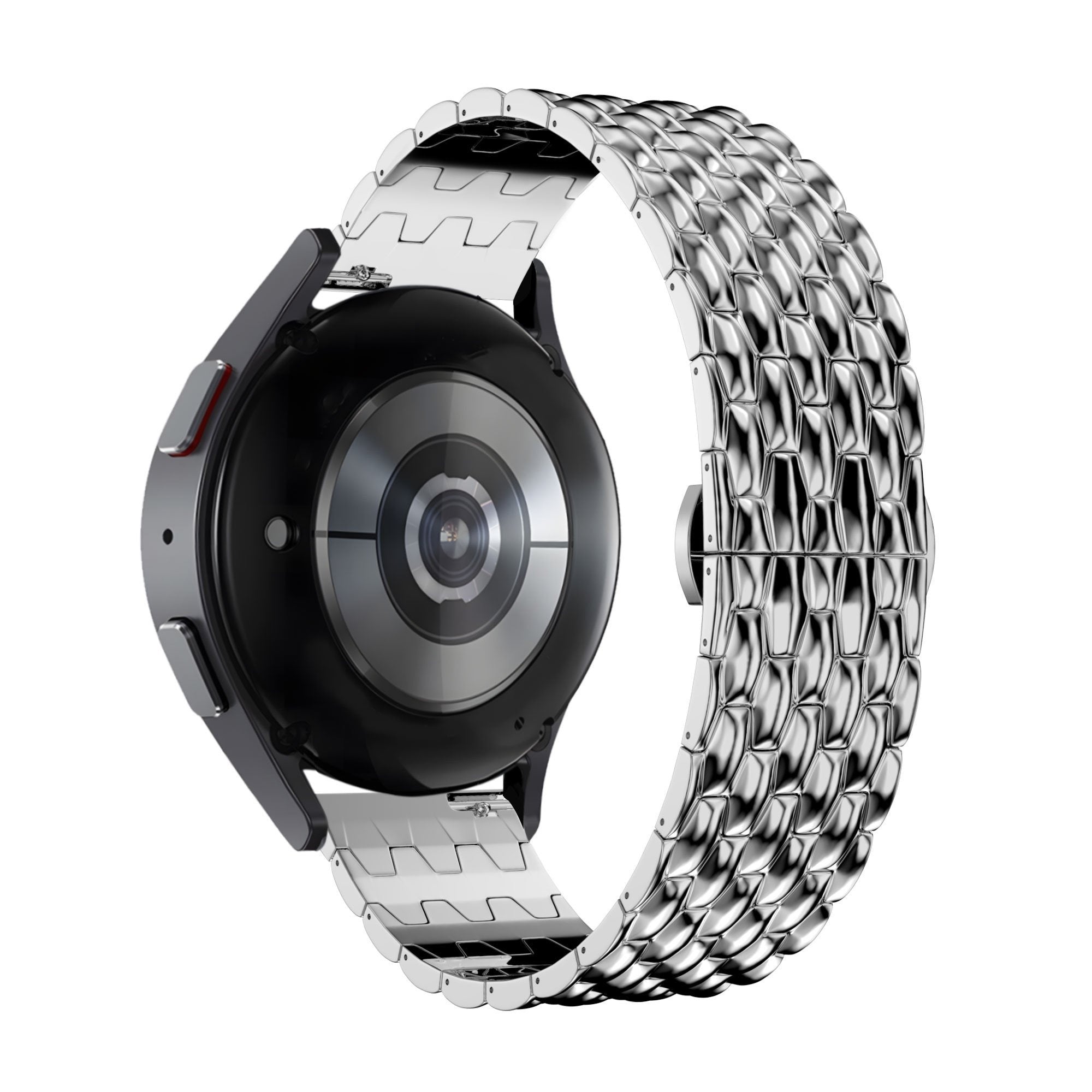Bandz Garmin Approach S44 stalen band 'Dragon' (zilver)