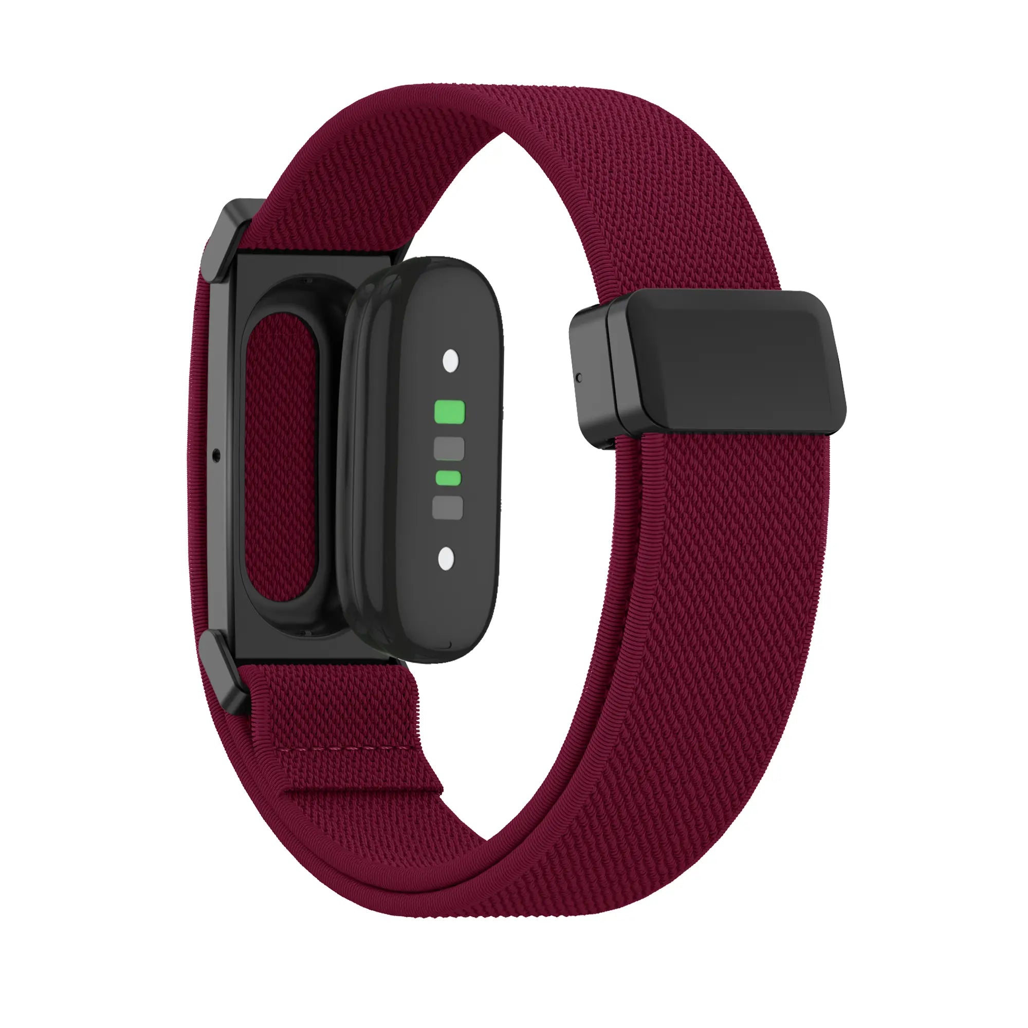 Bandz Fitbit Air nylon band met D-buckle (wijnrood)