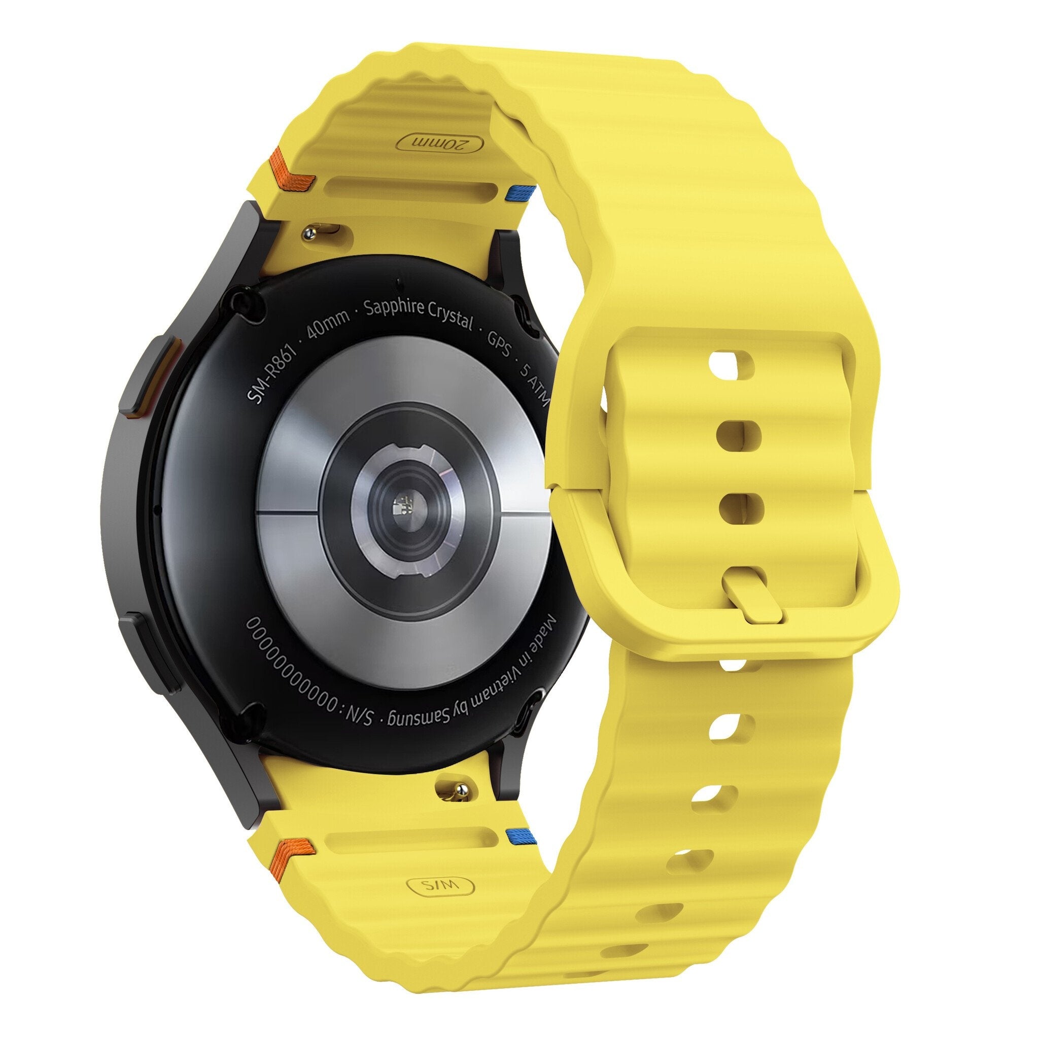 Samsung Galaxy Watch 6 Classic 47mm Wave bandje (lichtgeel)