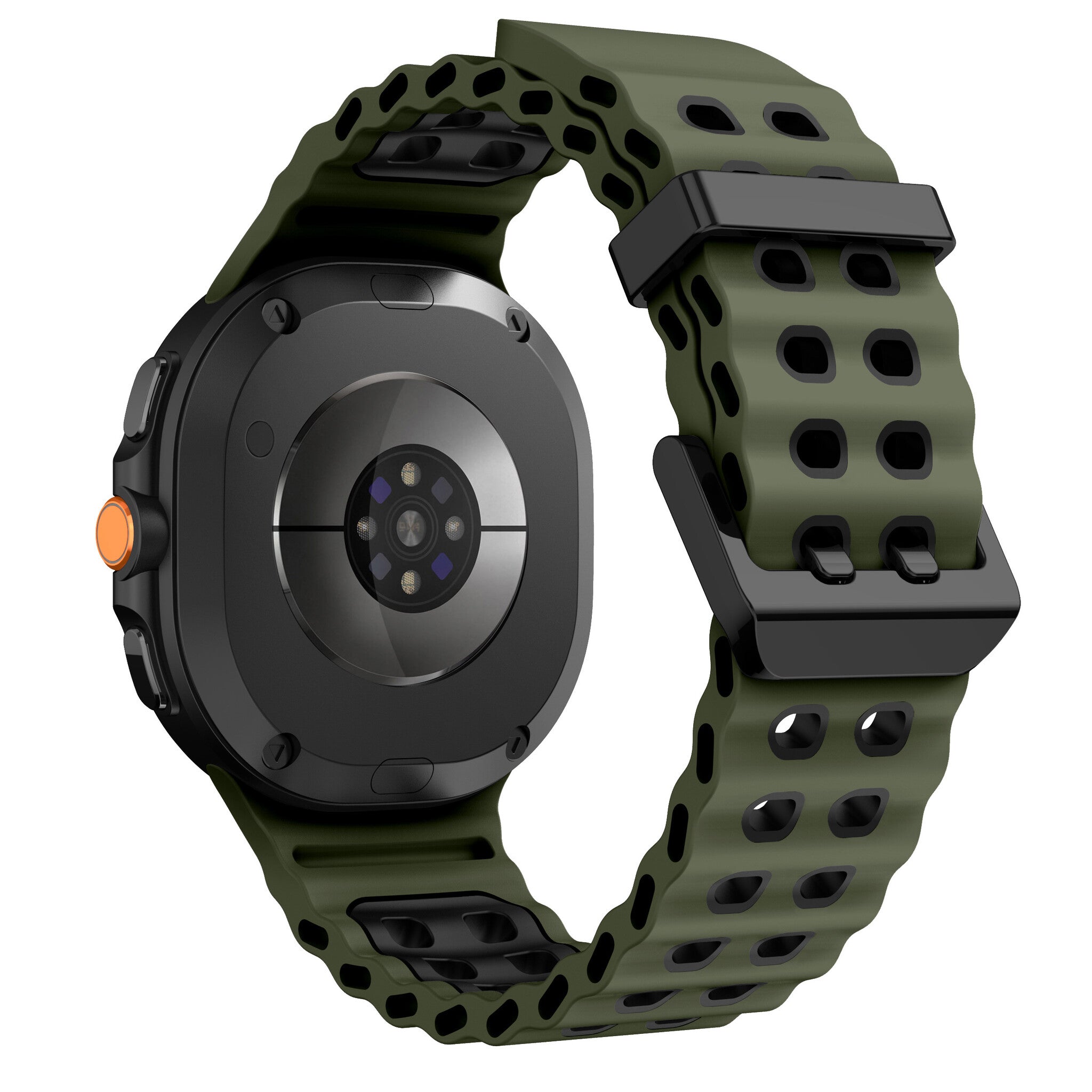 Samsung Galaxy Watch 9 - 44mm Ocean bandje (olijfgroen/zwart)