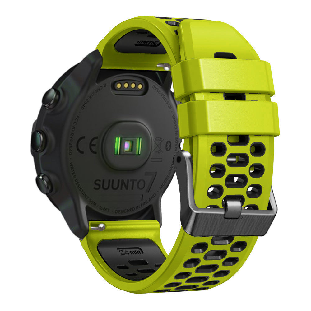Coros Nomad sport gesp bandje (lime/zwart)