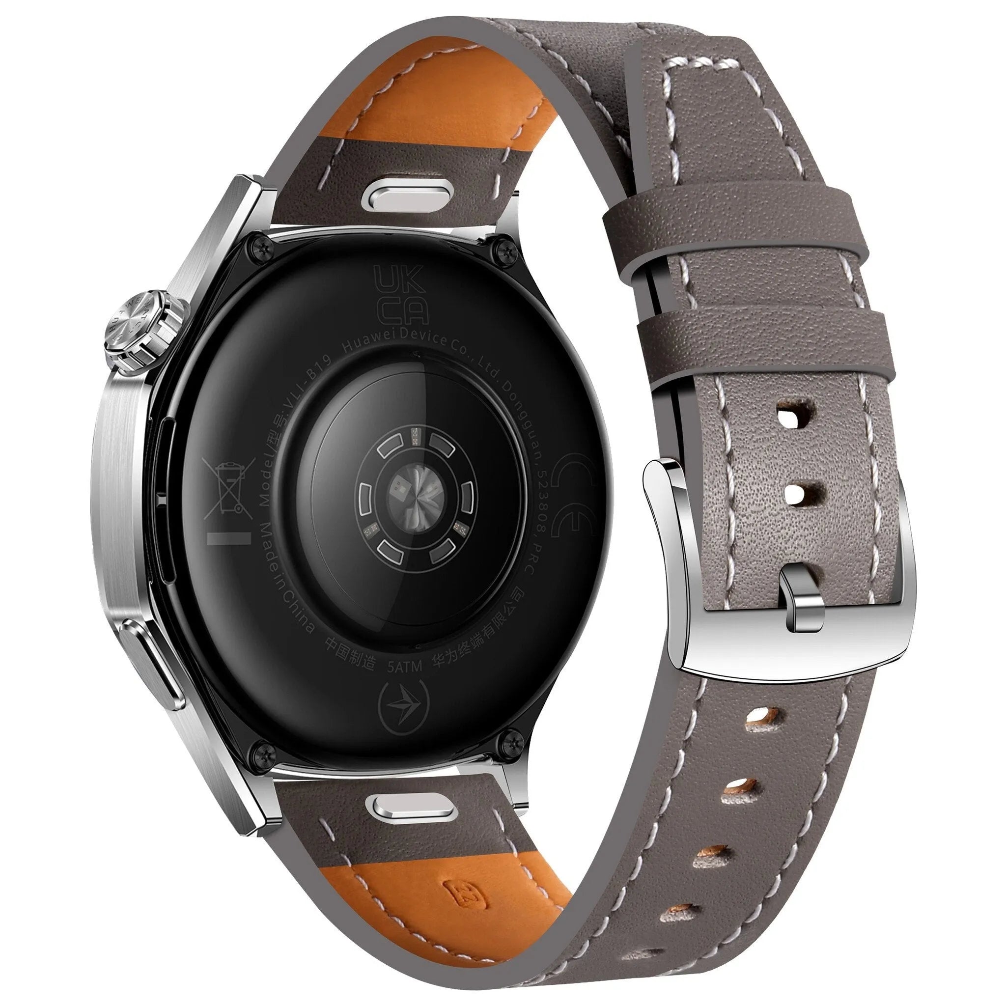 Suunto Race (S) 'one push' leren bandje (grijs)