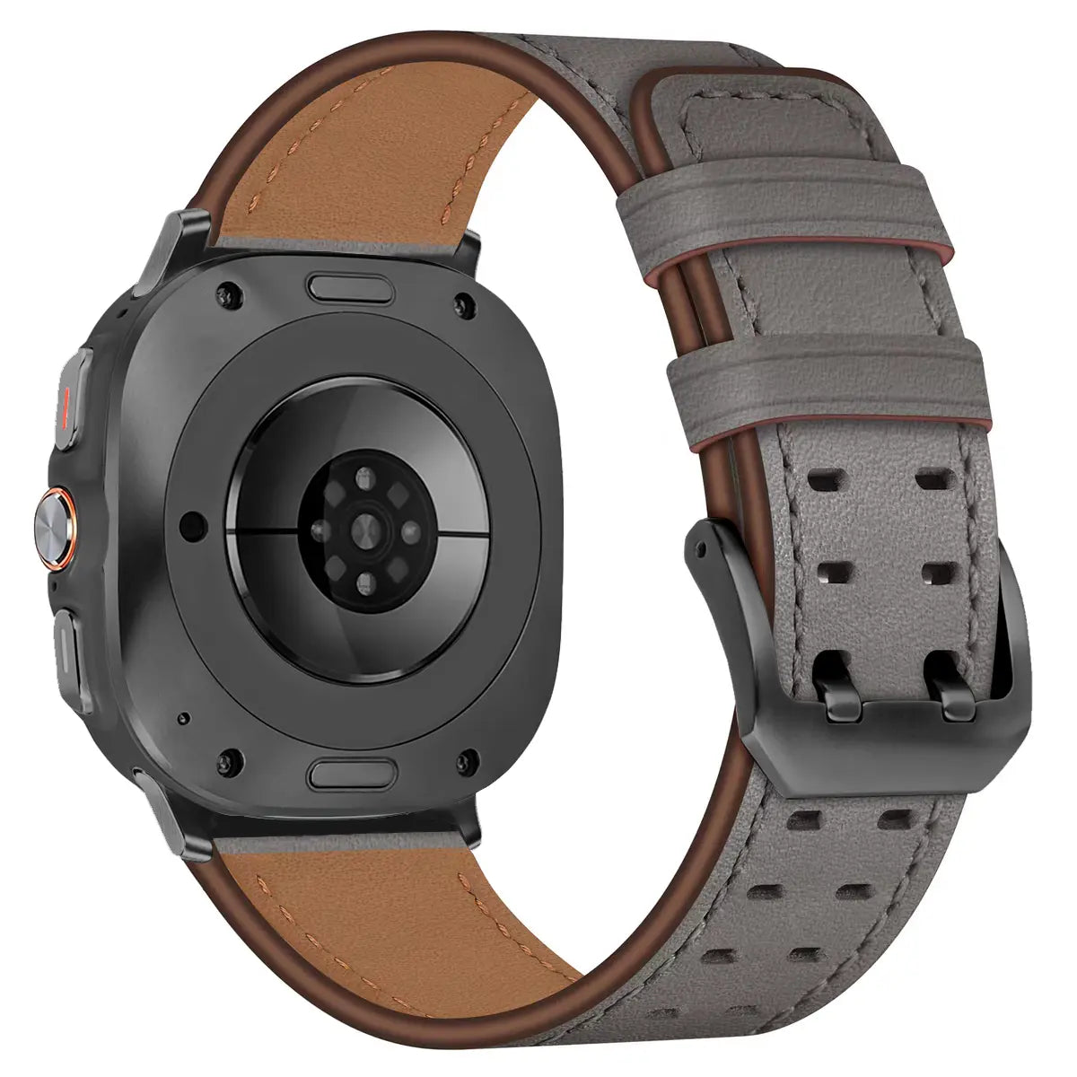 Samsung Galaxy Watch Ultra double pin leren band (grijs)