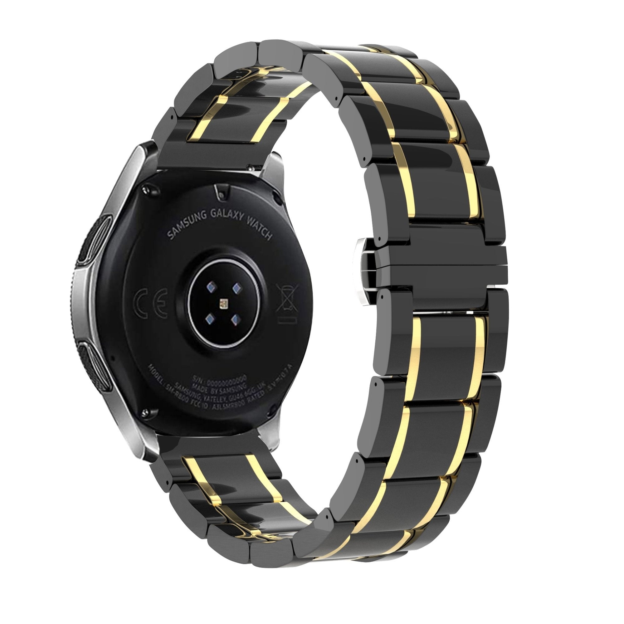 Samsung Galaxy Watch 6 Classic 43mm keramiek stalen band (zwart/goud)