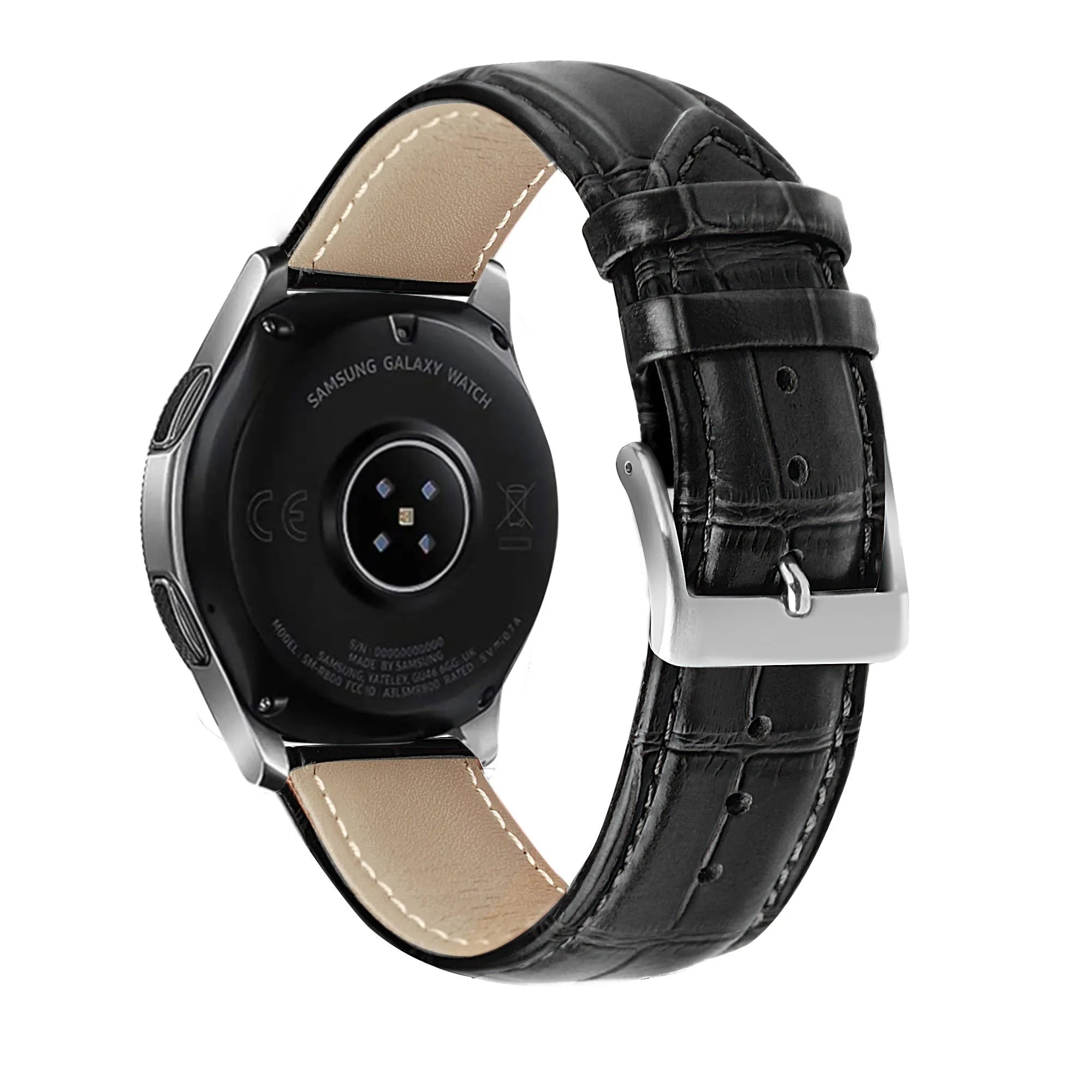 Coros Pace 2 Crocodile leren grain band (zwart)