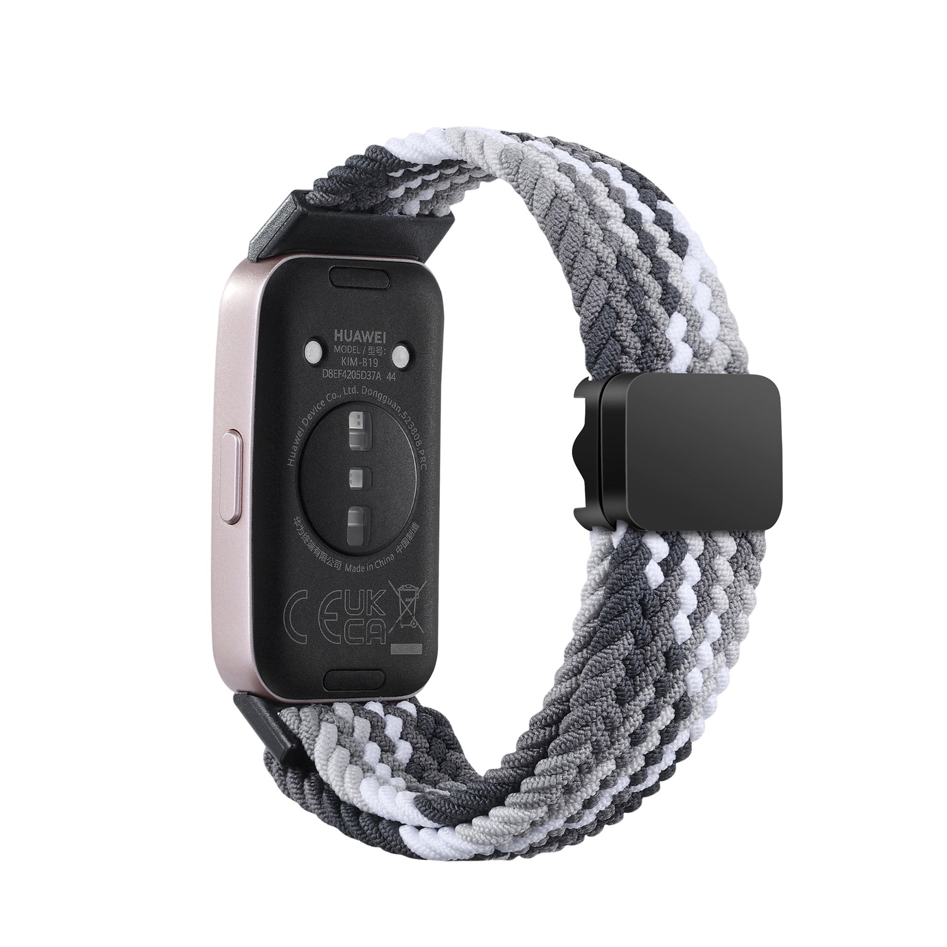 Huawei Band 9 gevlochten bandje (mandala zwart)