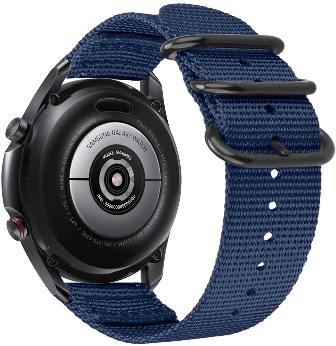 Fossil Gen 4 Explorist (HR) nylon gesp band (blauw)