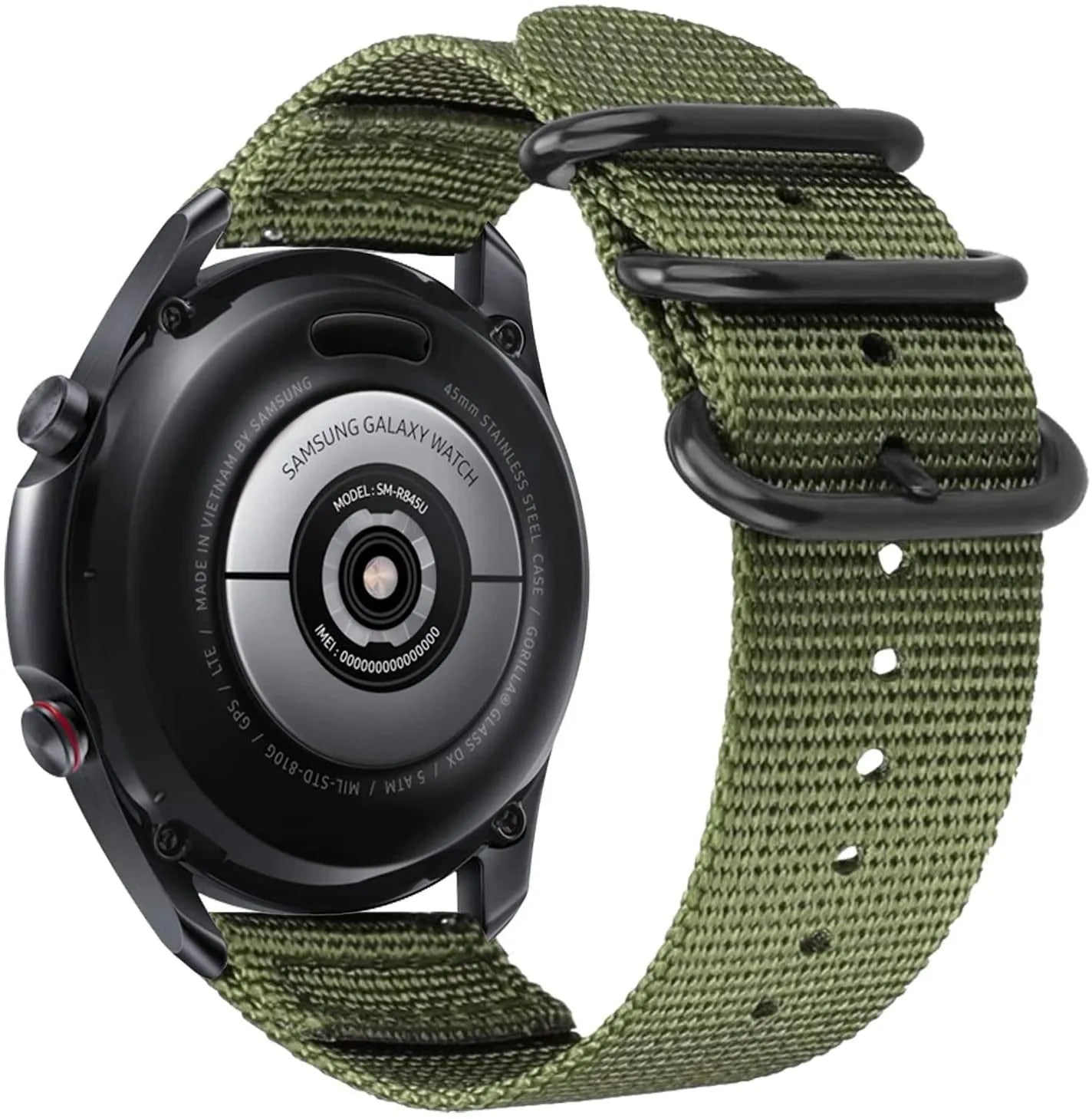 Fossil Gen 4 Explorist (HR) nylon gesp band (groen)