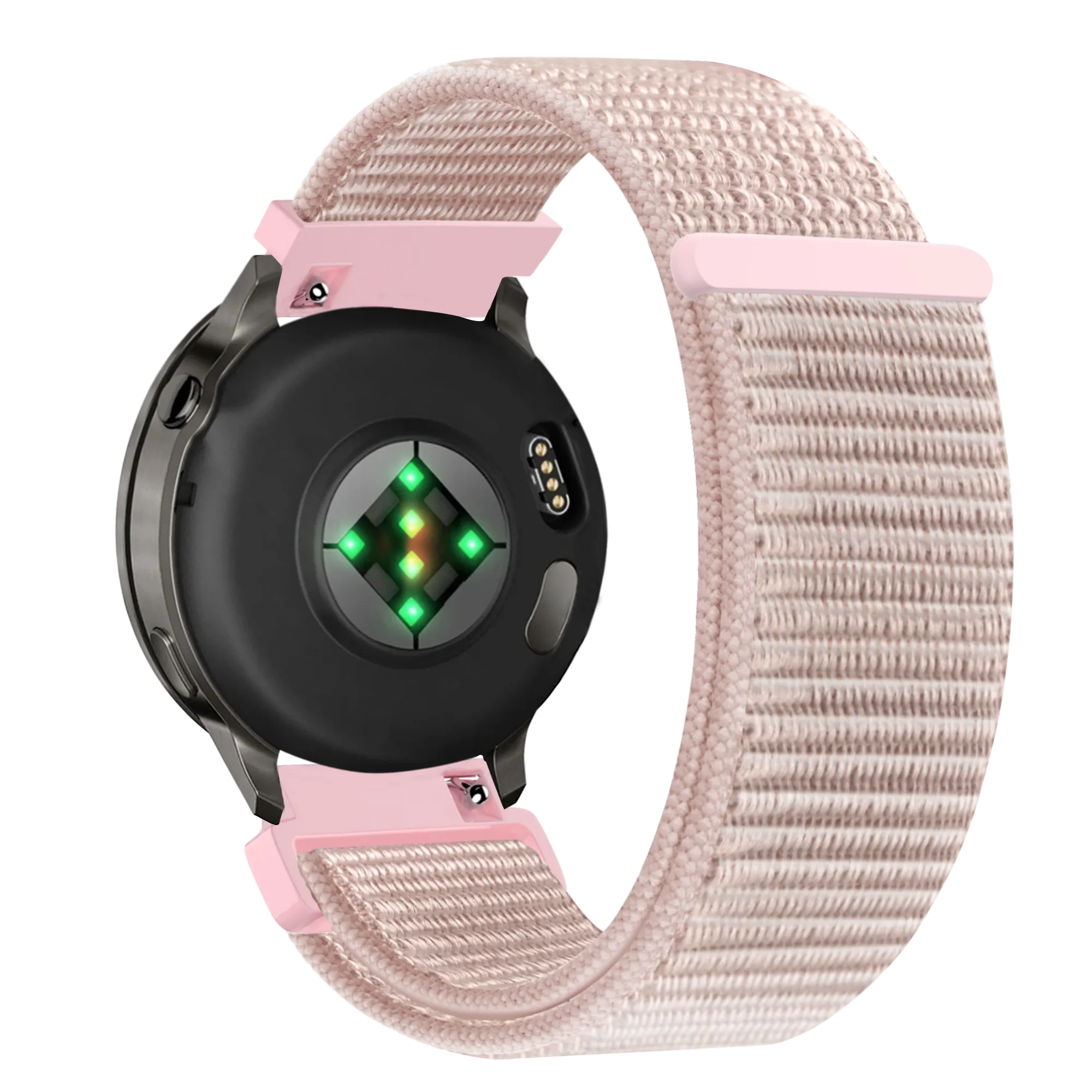 Bandz Garmin Forerunner 265s nylon loop band (rosé goud)