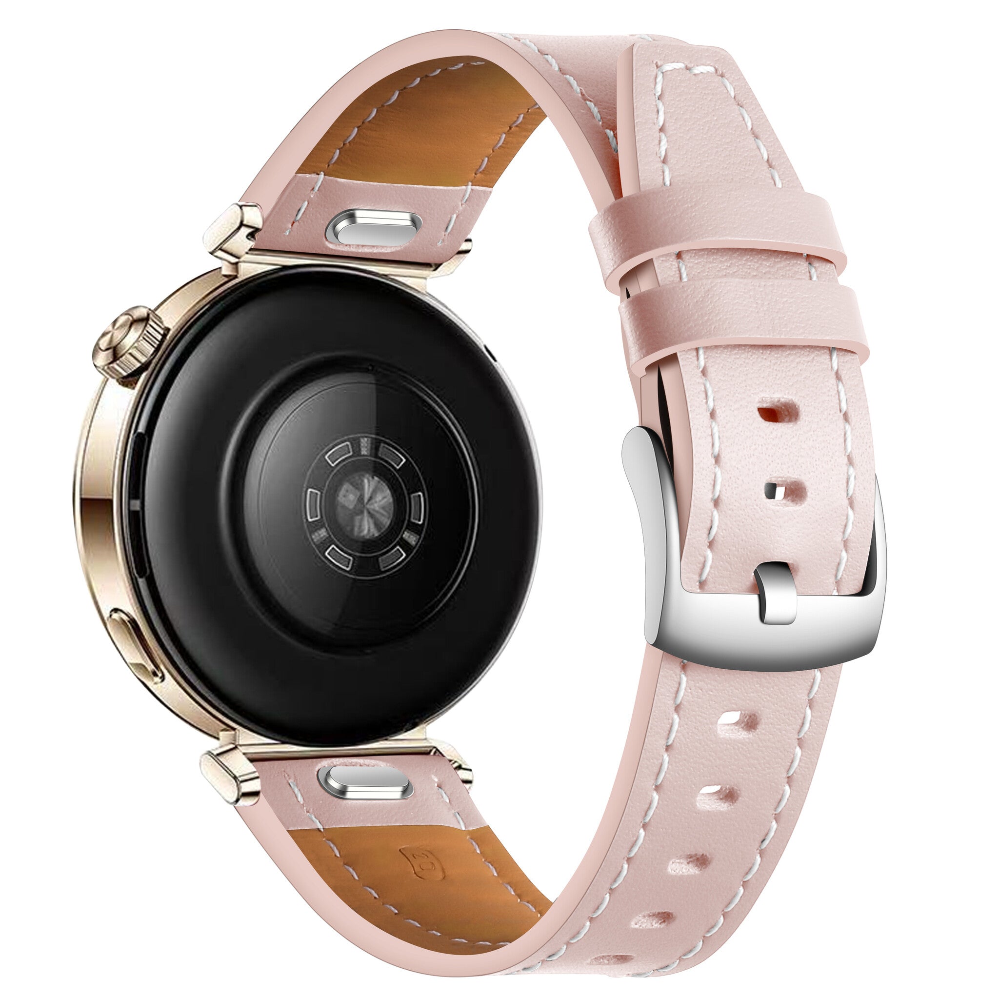 Huawei Watch GT 5 - 41mm 'one push' leren bandje (lichtroze)