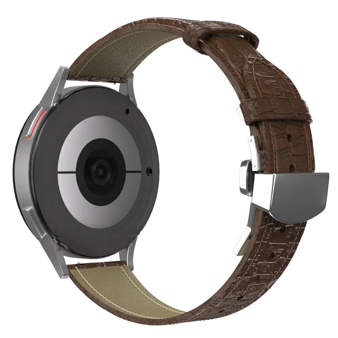 Coros Pace 2 luxe leren bandje (donkerbruin)