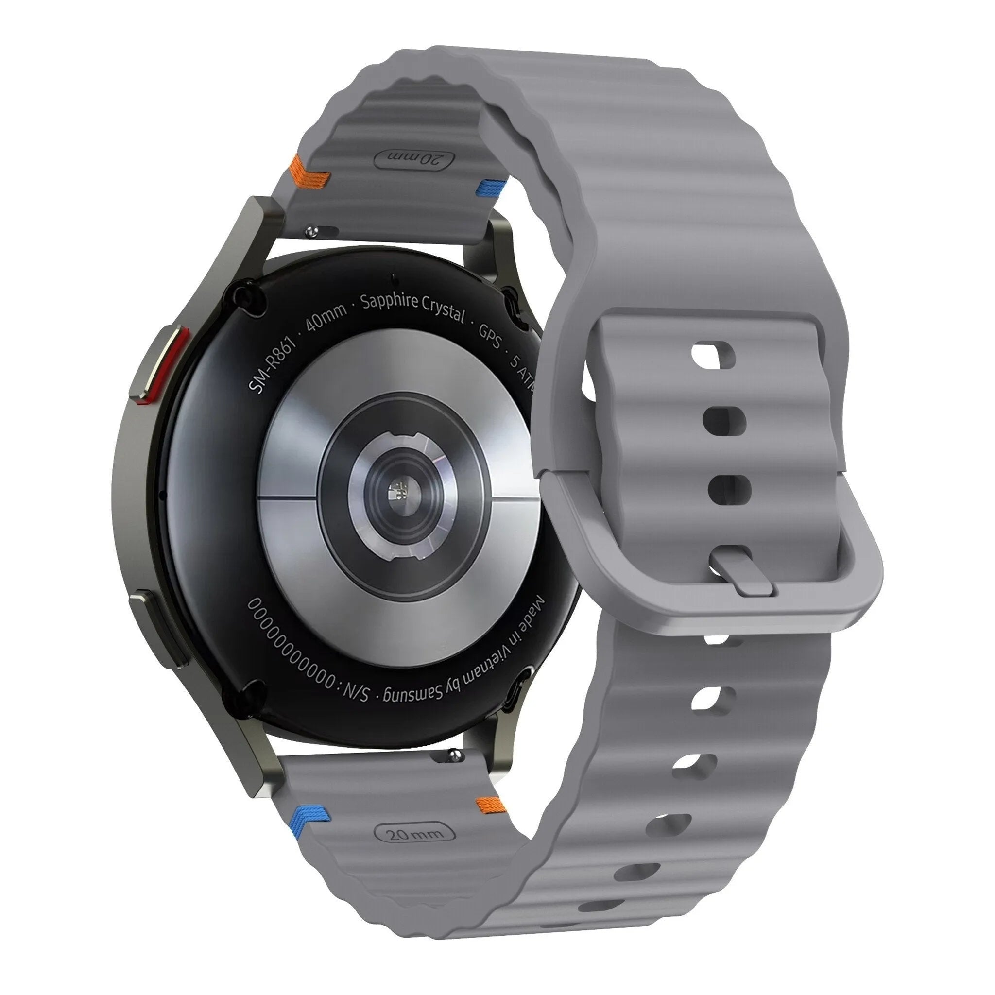 Suunto 9 Peak wave siliconen bandje (donkergrijs)