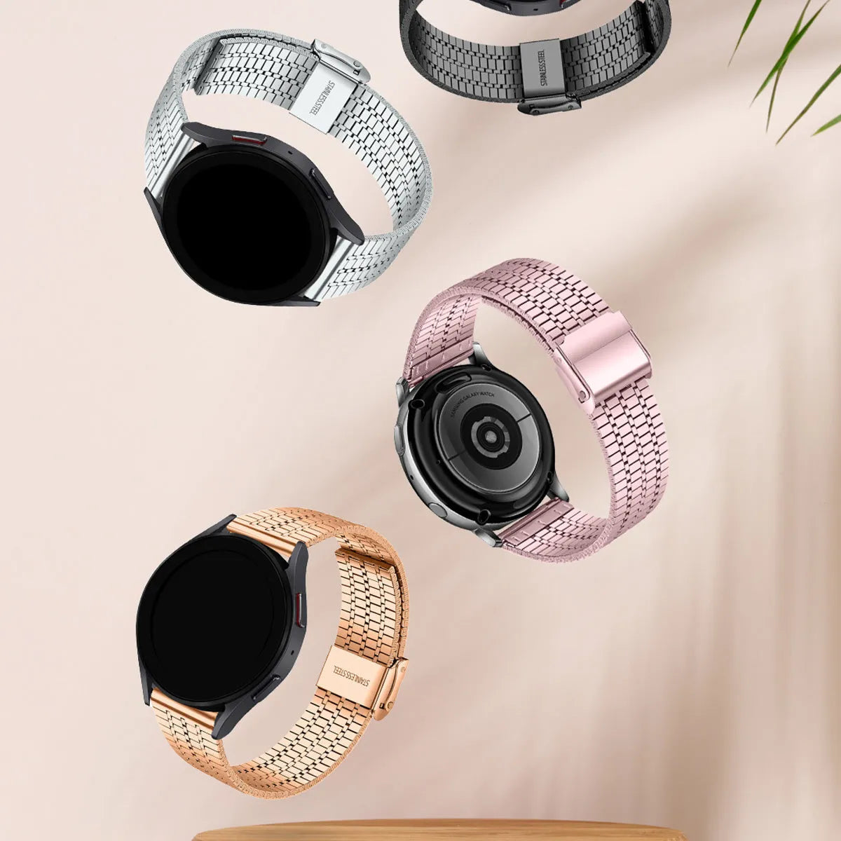 Coros Apex 2 roestvrij stalen band (rosé pink)