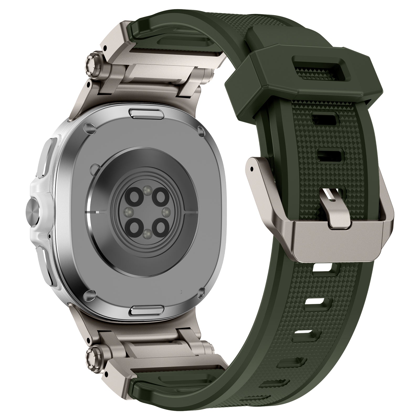 Samsung Galaxy Watch 9 - 40mm Explorer' TPU band (groen met titanium)