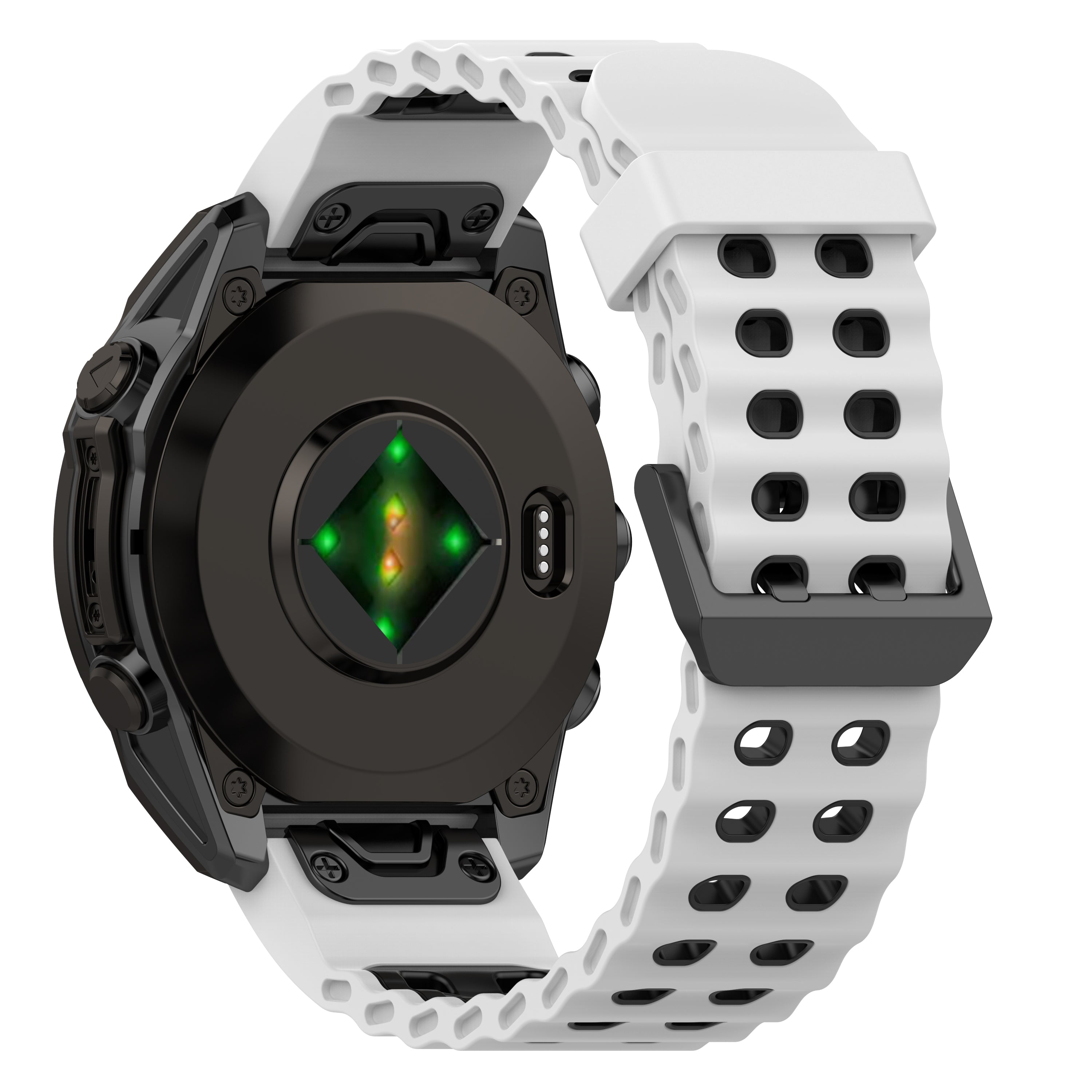 Garmin Tactix 7 Pro wave sport band (wit/zwart)