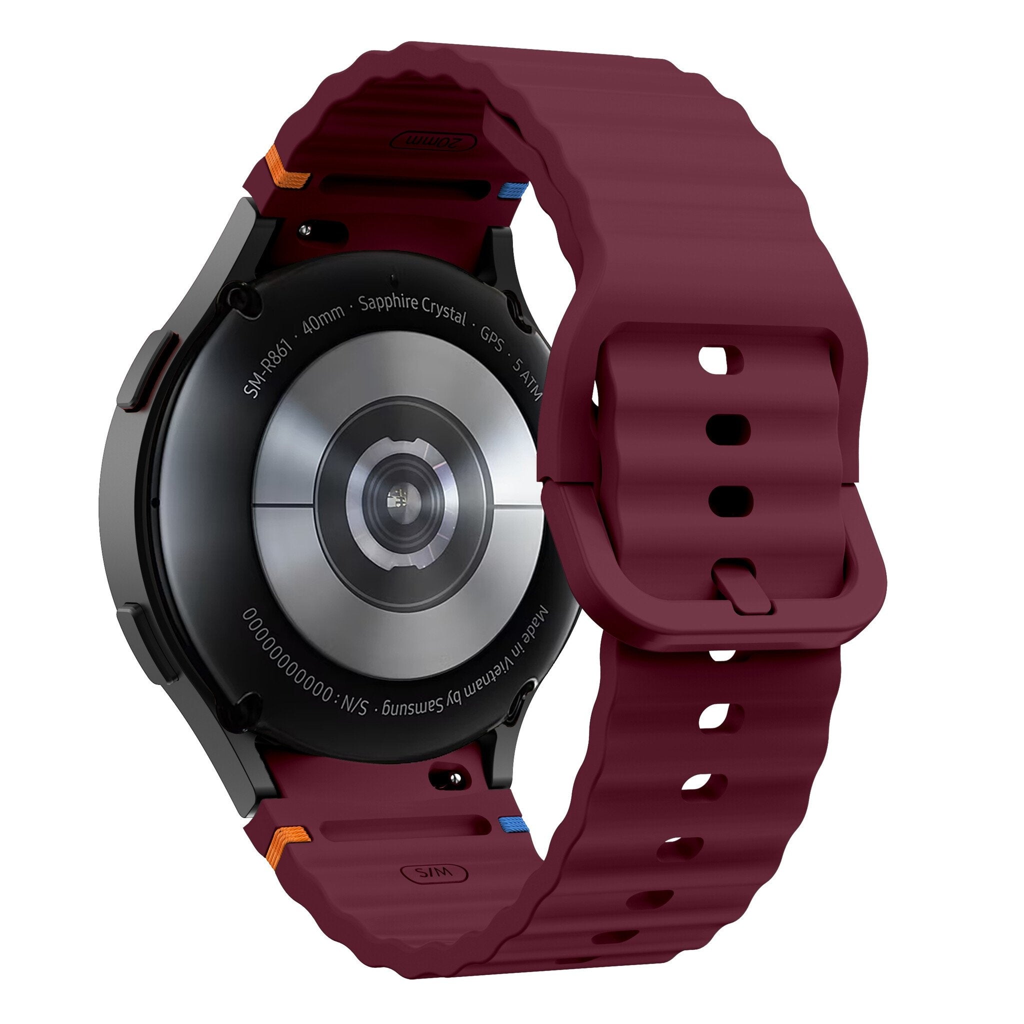 Samsung Galaxy Watch 6 Classic 47mm Wave bandje (wijnrood)
