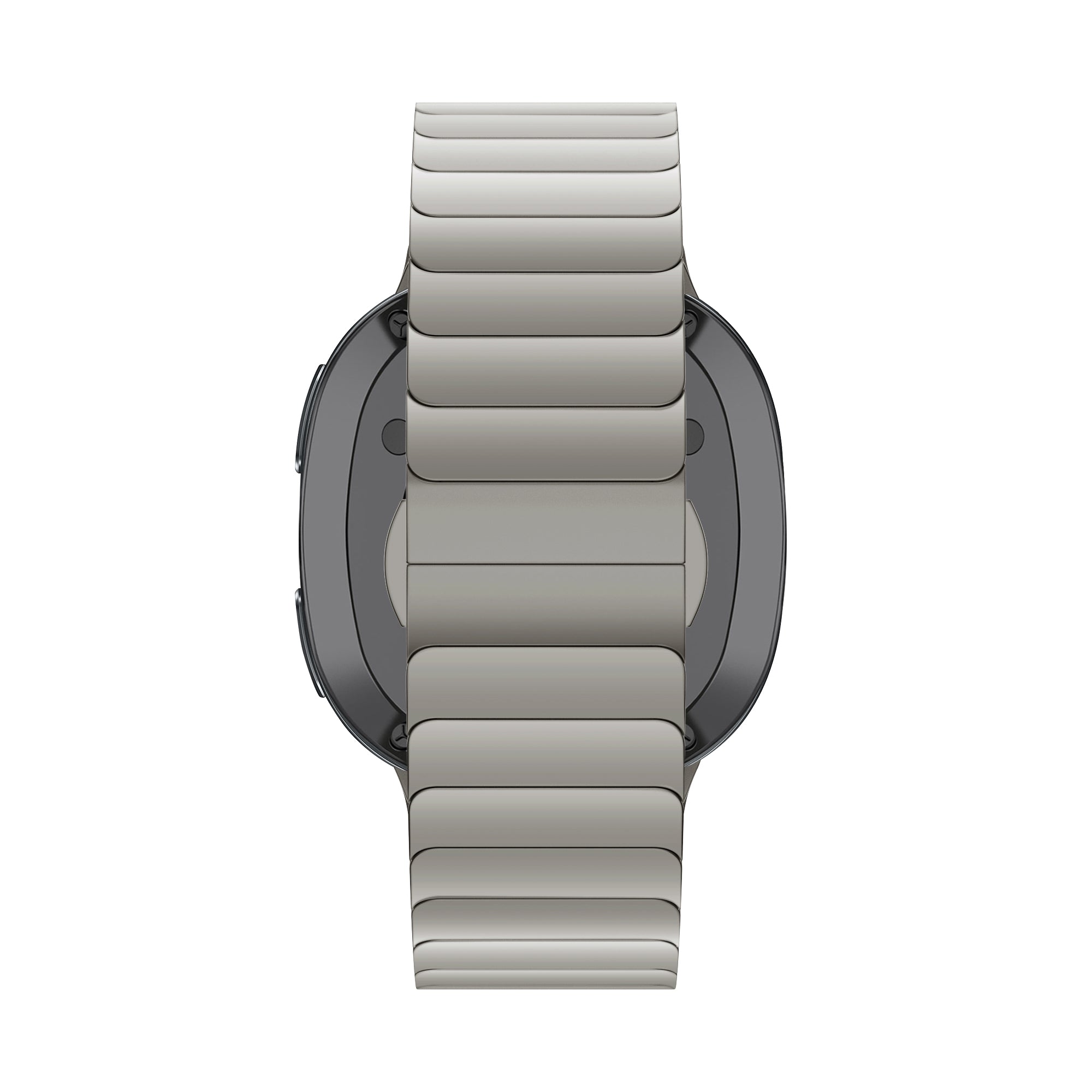 Bandz Samsung Galaxy Watch 8 Classic stalen band 'One Bead' (zilver/zwart)
