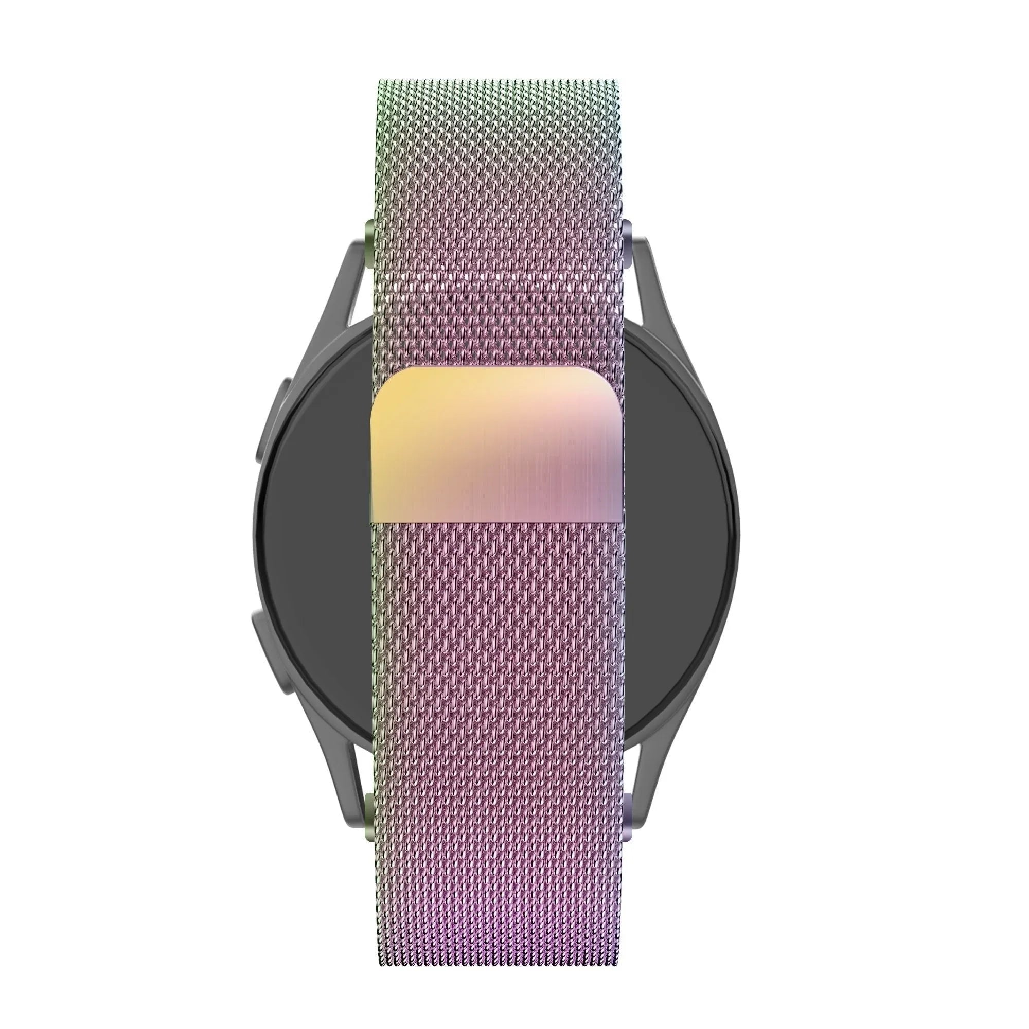 Bandz Pebble Round 2 - 20mm Milanese loop band (regenboog)