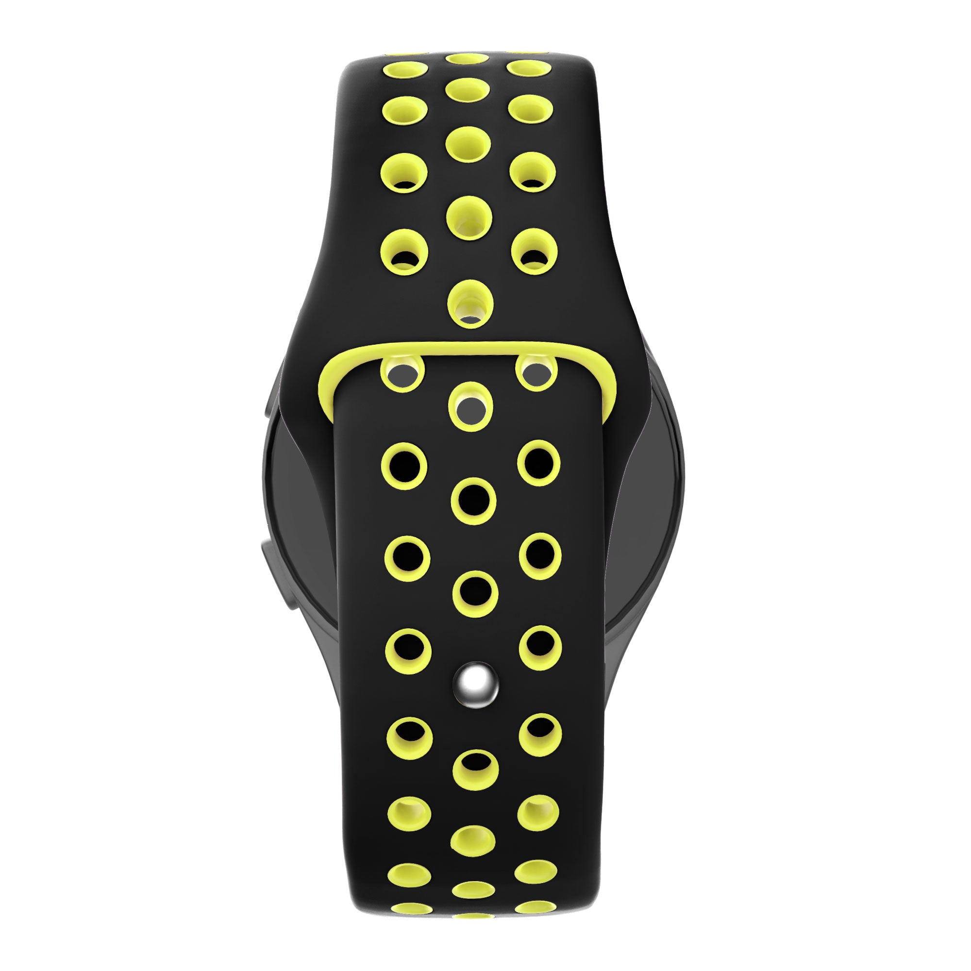 Bandz Huawei Watch 5 - 46mm sport band 'Deluxe' (zwart/geel)