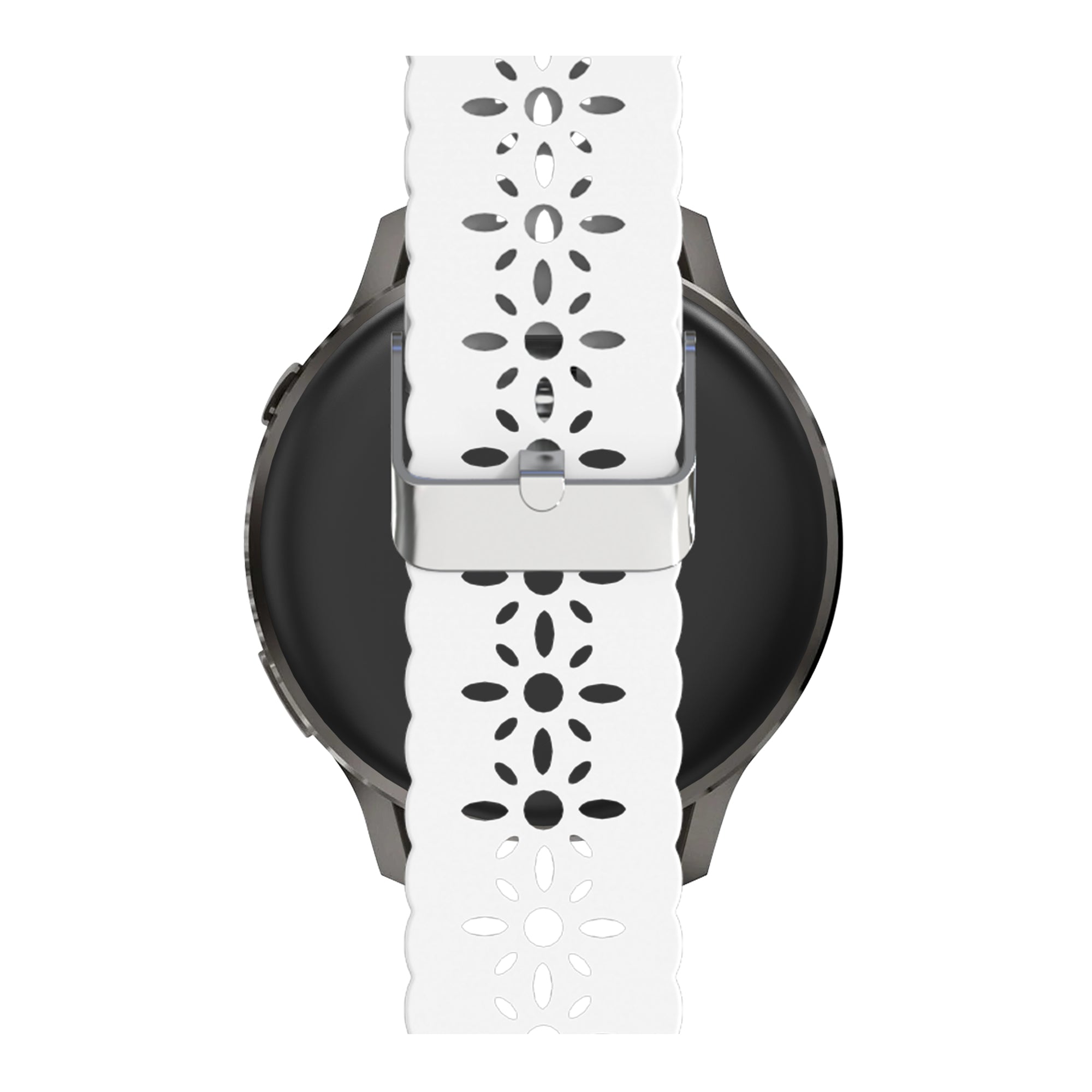 Bandz Garmin Vivomove Style siliconen band 'Lace' (wit)