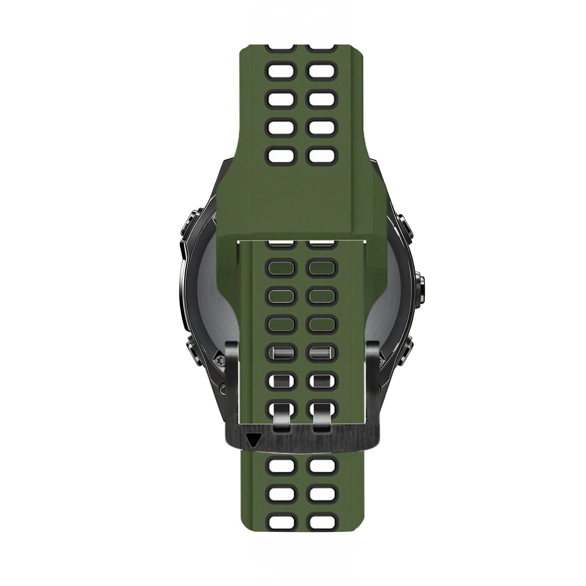 Bandz Garmin Forerunner 965 Buckled Sport Strap (Green/Black)